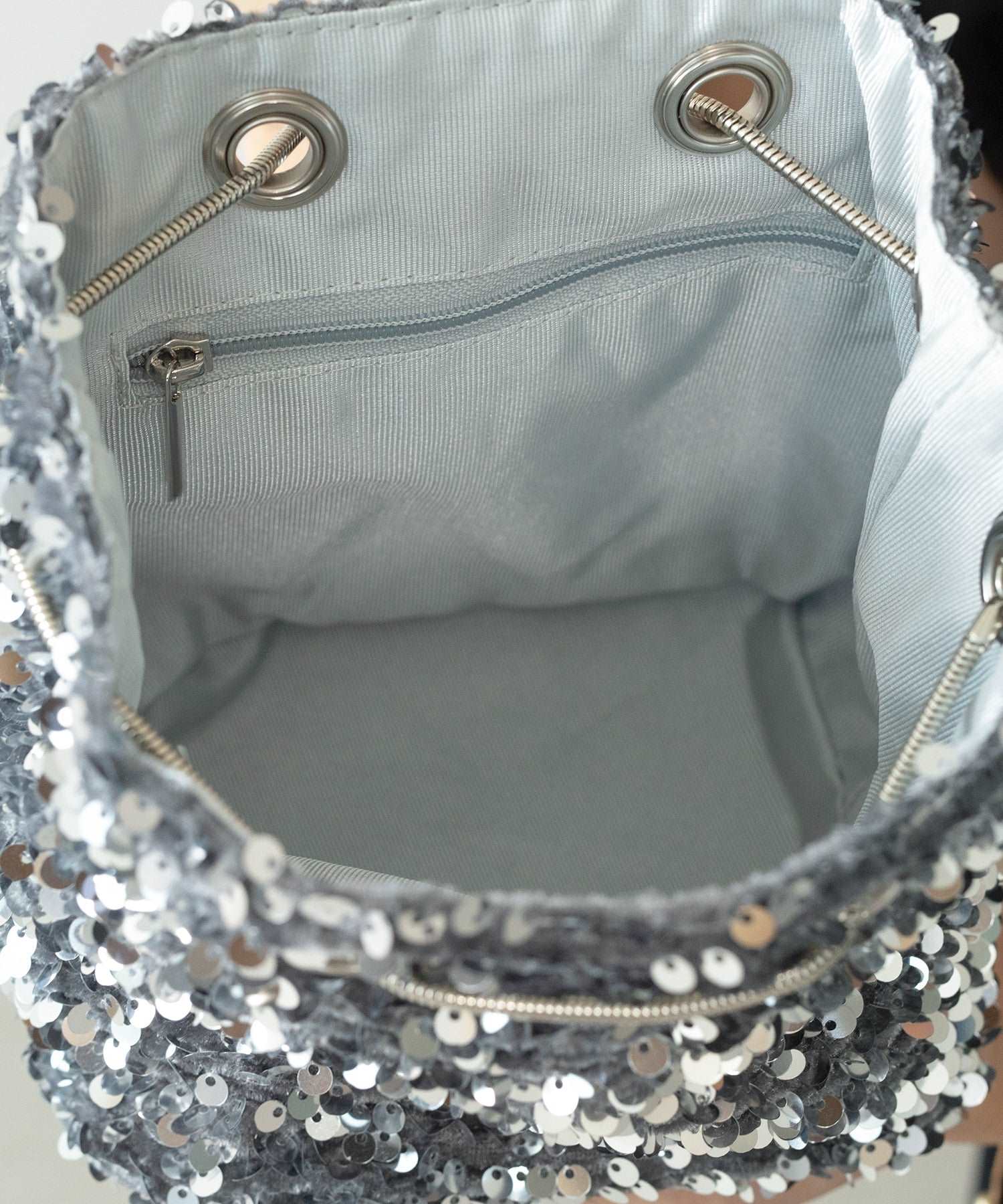 スパンコール 2way 巾着 ハンドバッグ パーティーバック