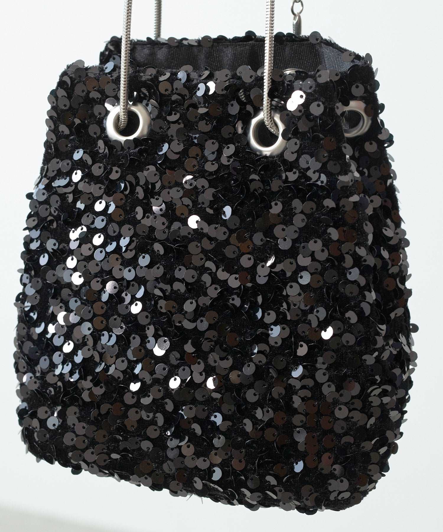 スパンコール 2way 巾着 ハンドバッグ パーティーバック