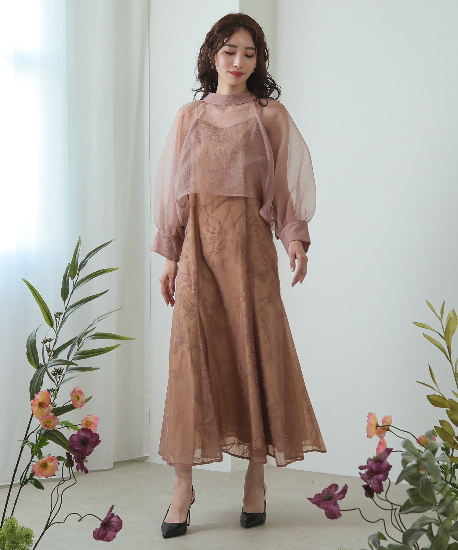 身長 160cm / 着用サイズ M / ピンクベージュ