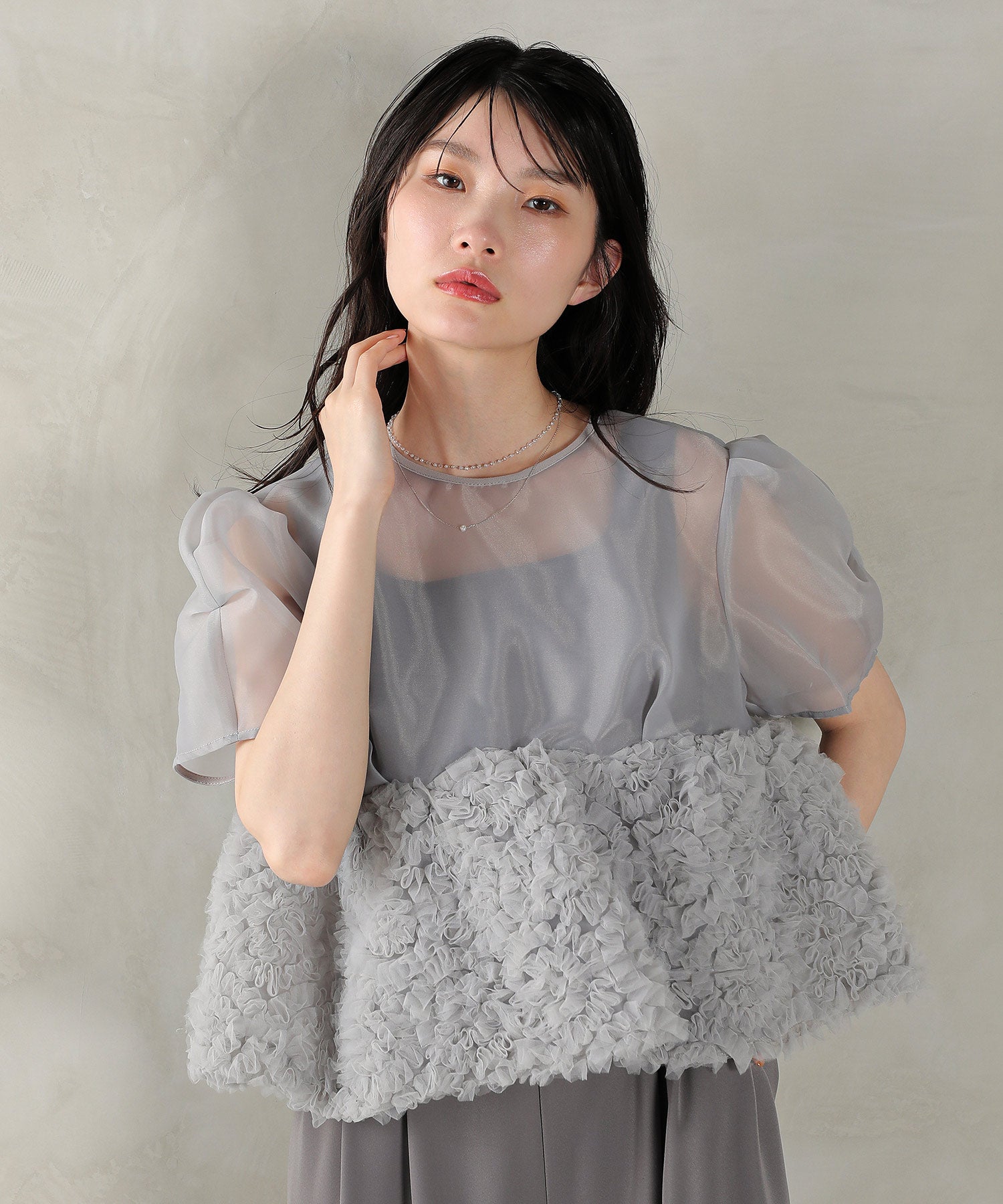 オーガンジー パンツドレス パーティー ドレス 結婚式 お呼ばれ オケージョン