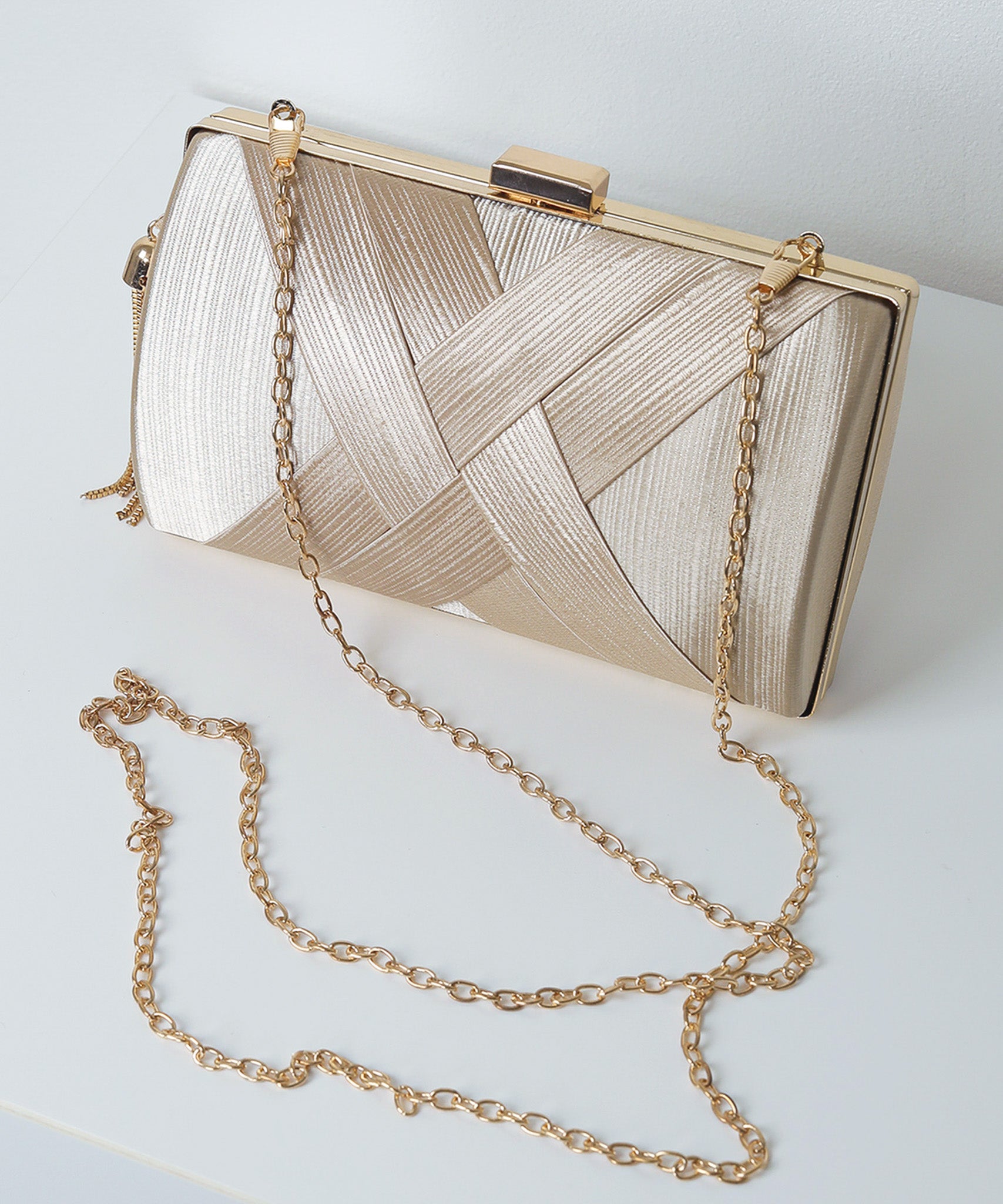 フロントクロスデザイン 2WAY パーティー バッグ 結婚式 お呼ばれ オケージョン