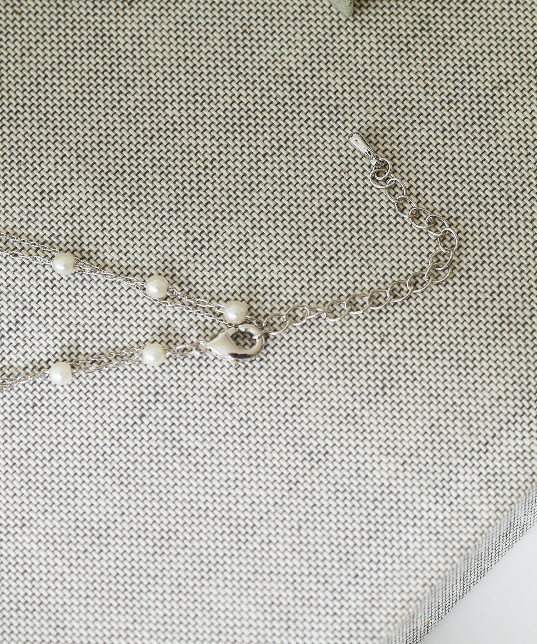 パール 結婚式 お呼ばれ 華奢 2連 ネックレス