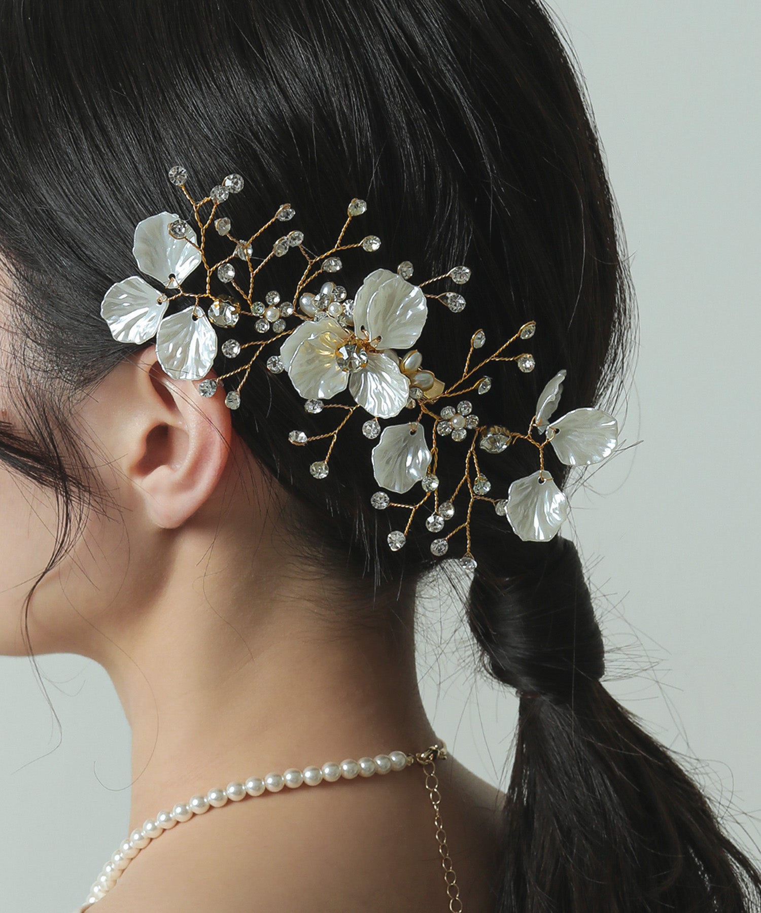 ピュアブロッサム ビジュー ヘアクリップ ヘッドドレス 結婚式 お呼ばれ