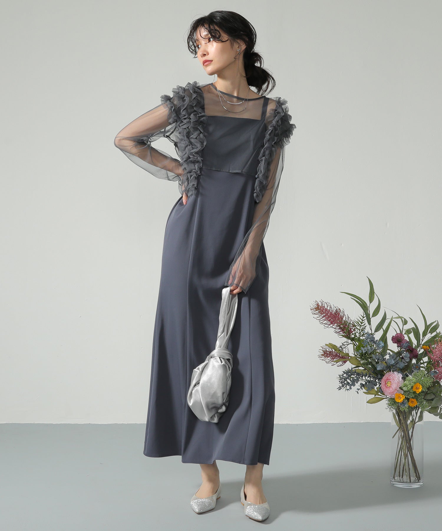 167cm / 着用 M / ブルー