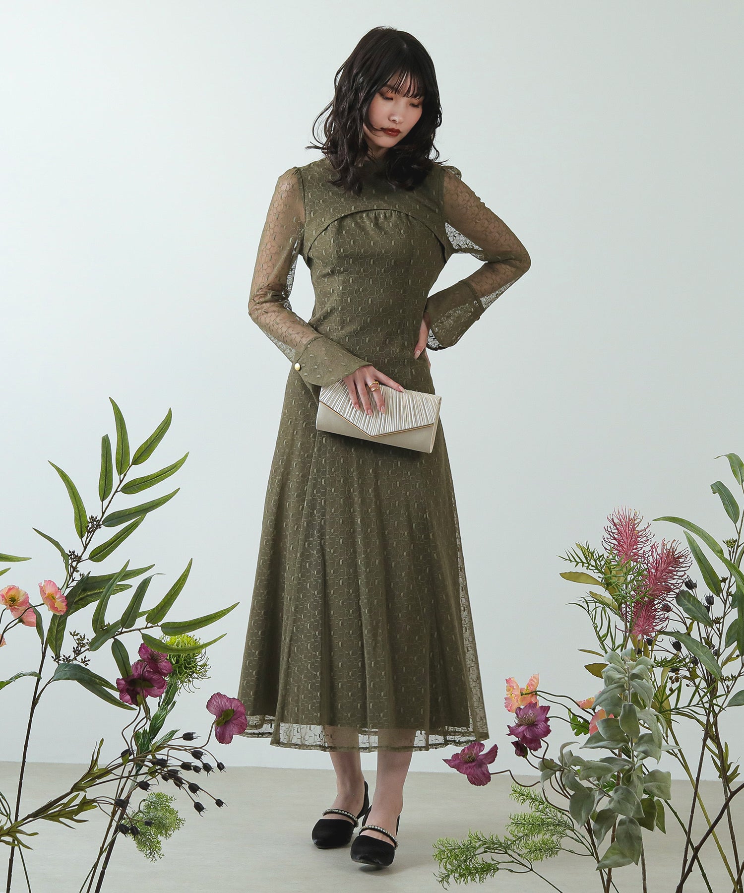 167cm / 着用 M / オリーブ