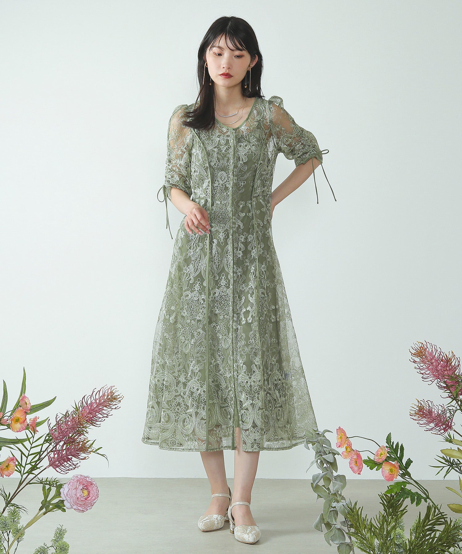 身長 167cm / 着用サイズ M / グリーン