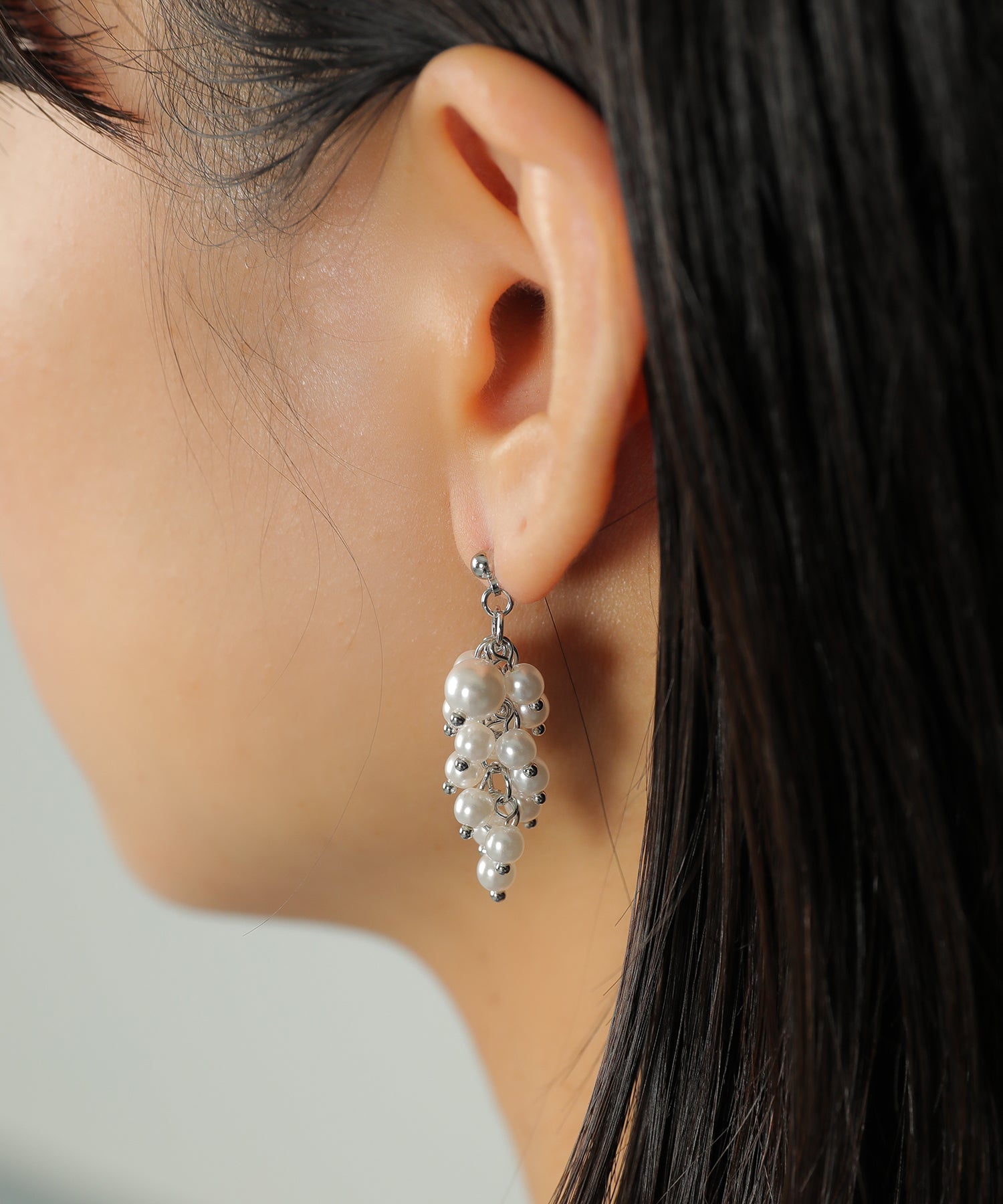 小粒パール ブドウ ピアス パーティー 結婚式 お呼ばれ オケージョン