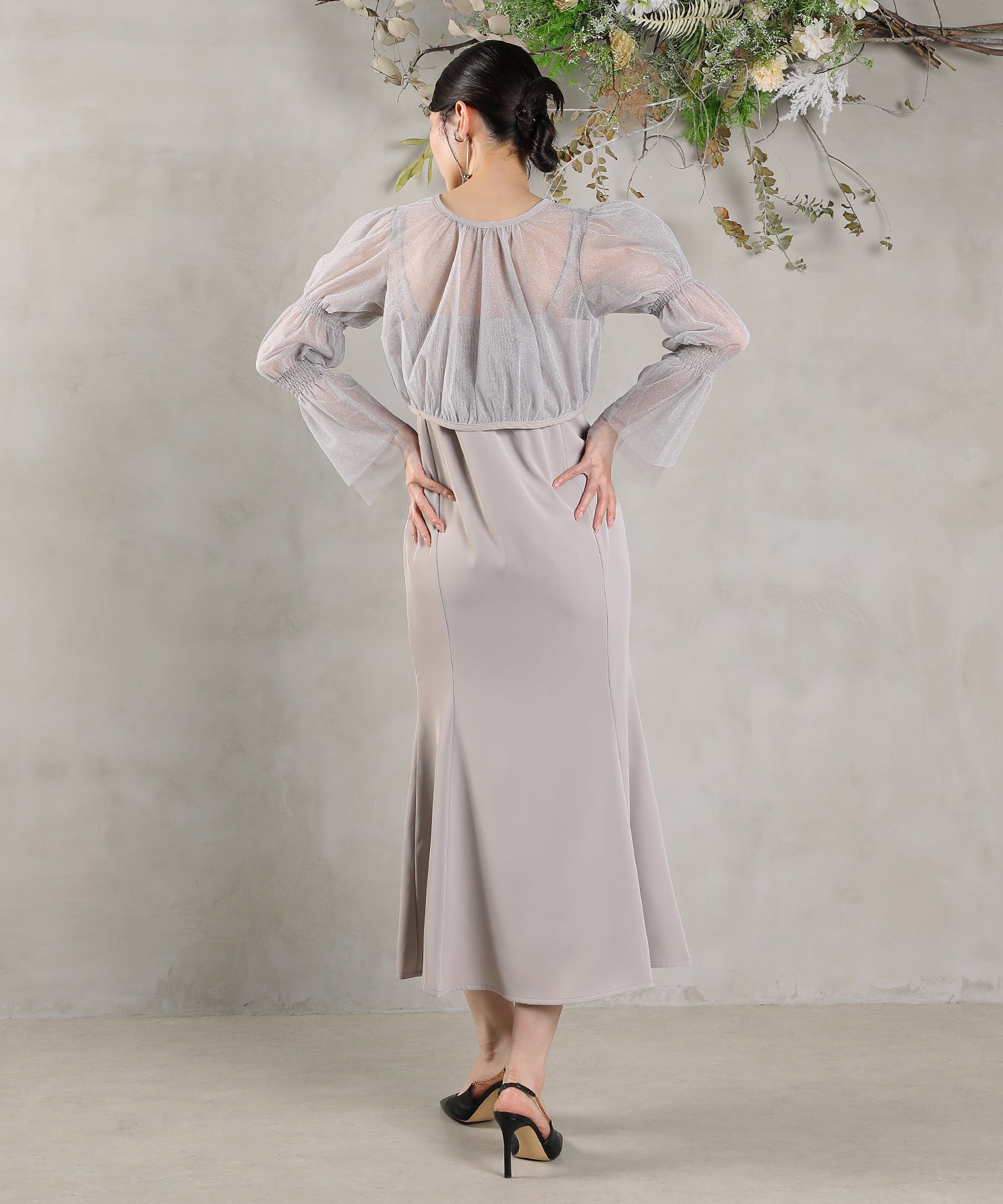 チュール ボレロ マーメイド ワンピース 2点セット ドレス