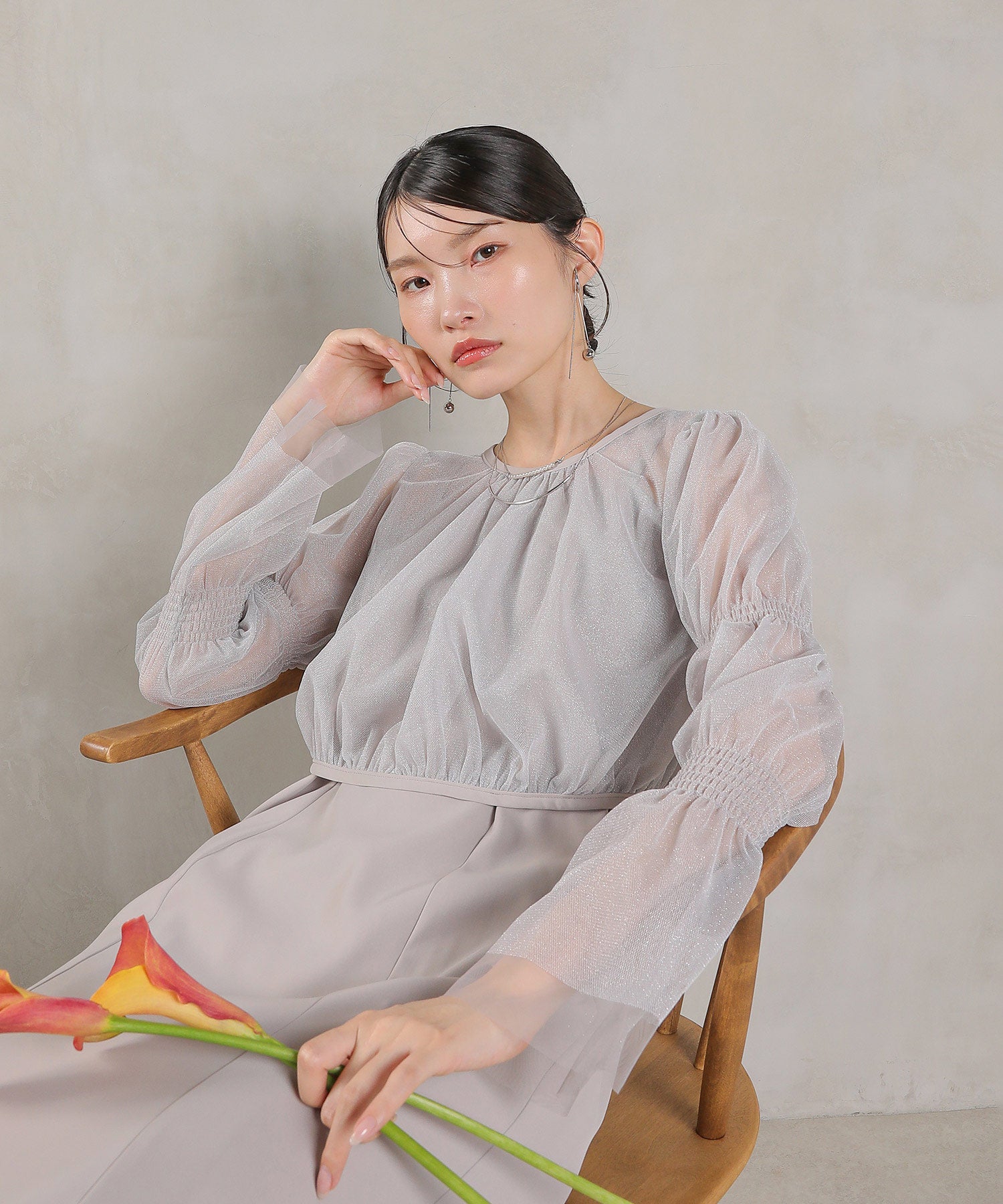 チュール ボレロ マーメイド ワンピース 2点セット ドレス