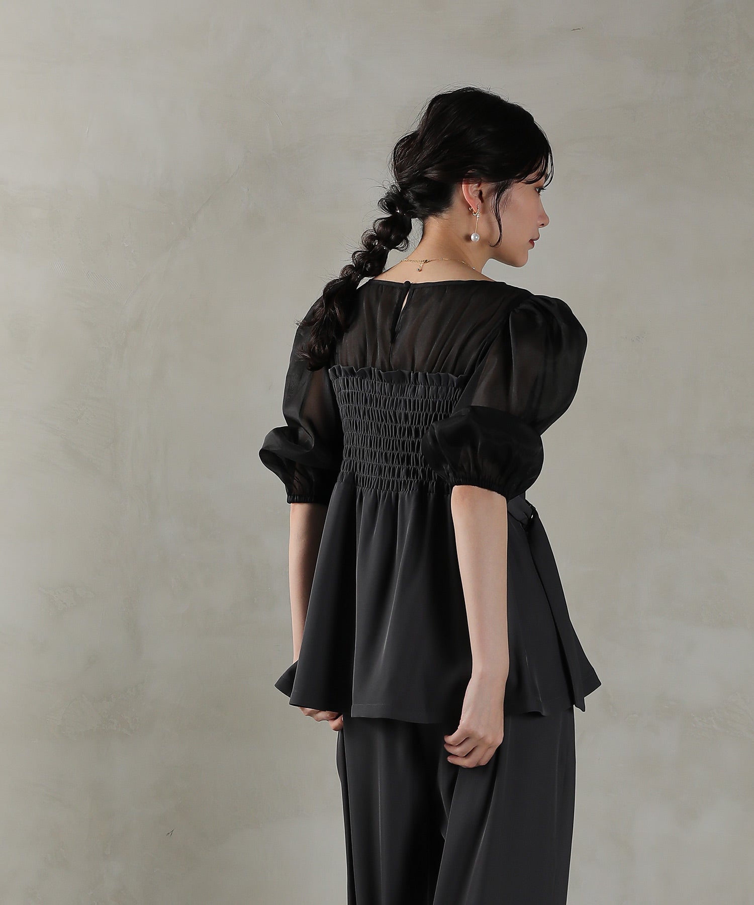 ビスチェペプラムトップス パンツ セットアップ