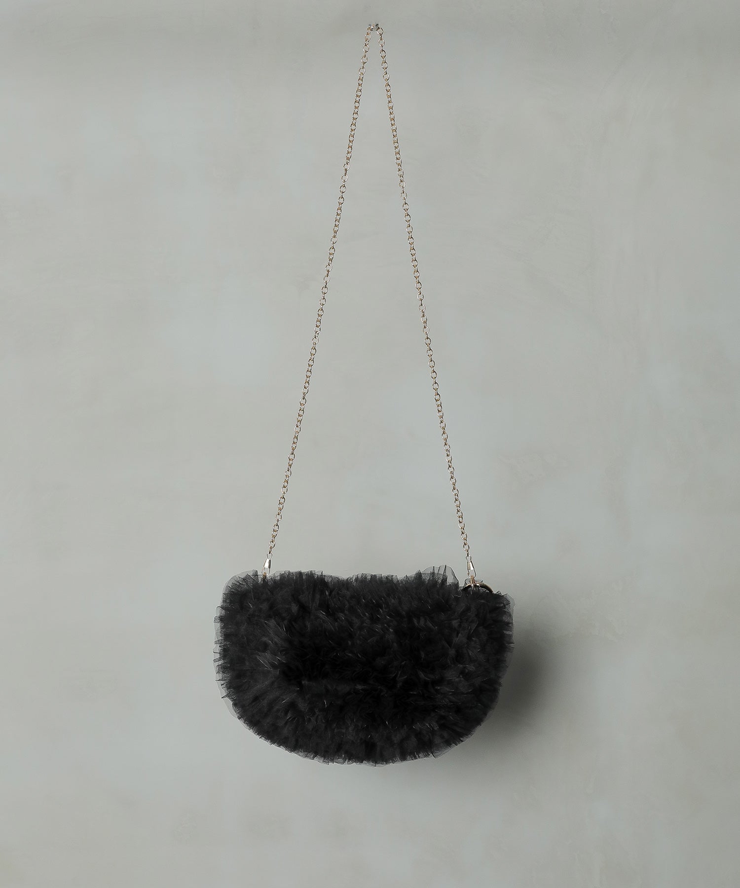 チュール ラウンド チェーン ショルダー パーティーバッグ