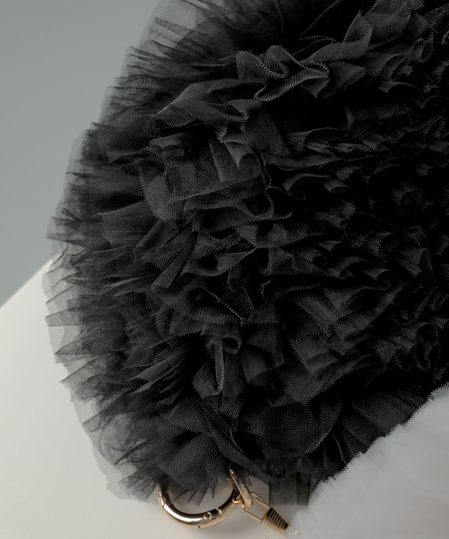 チュール ラウンド チェーン ショルダー パーティーバッグ