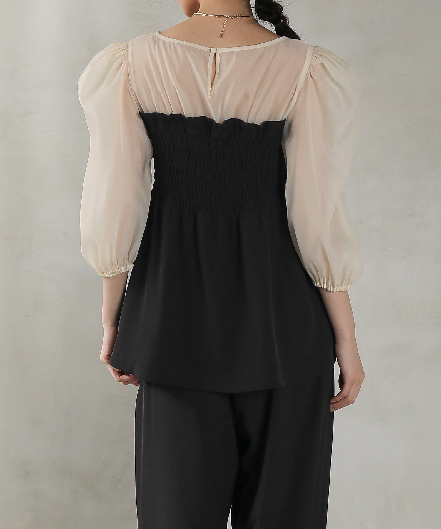 ビスチェペプラムトップス パンツ セットアップ