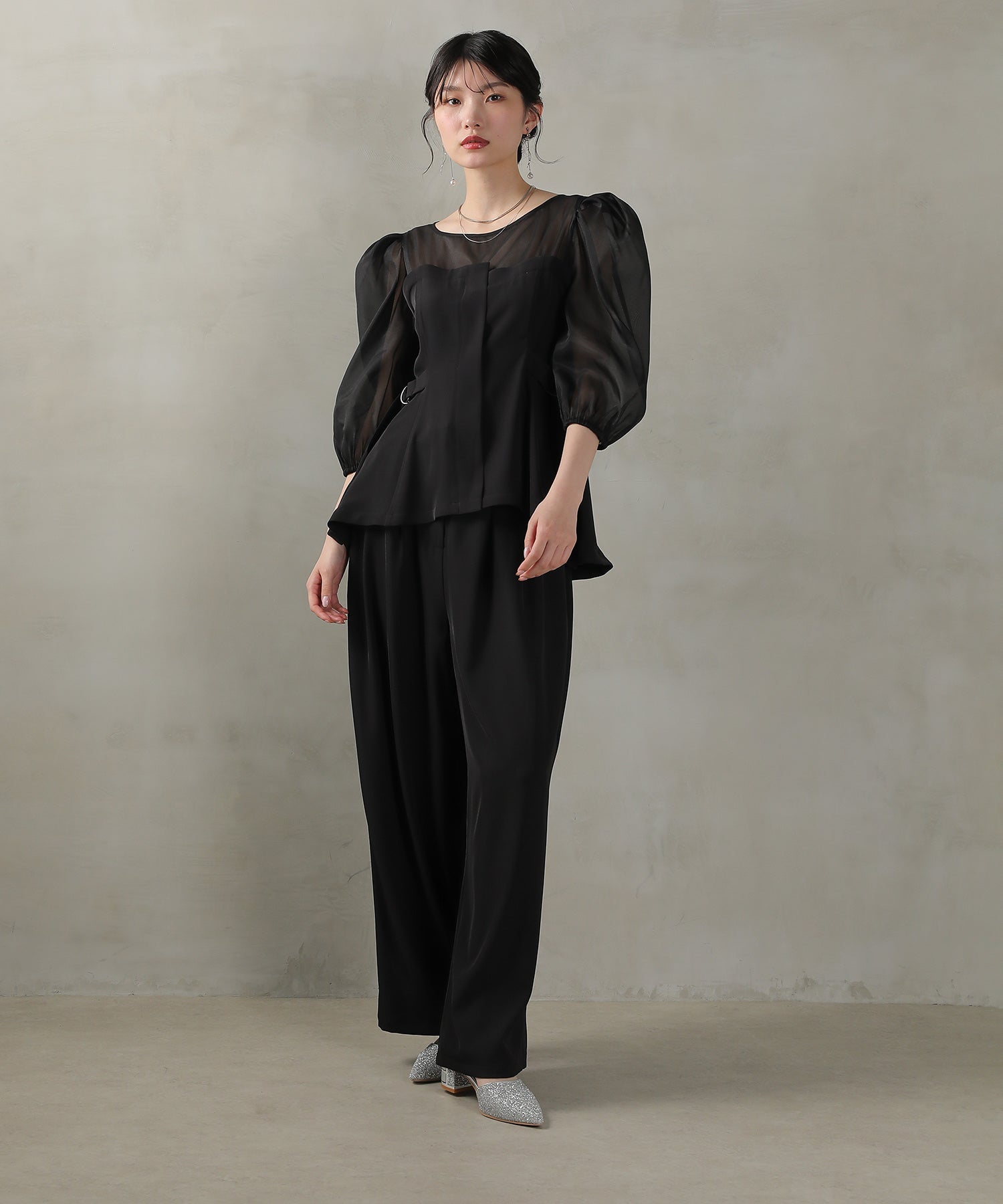 167cm / 着用 M / オールブラック