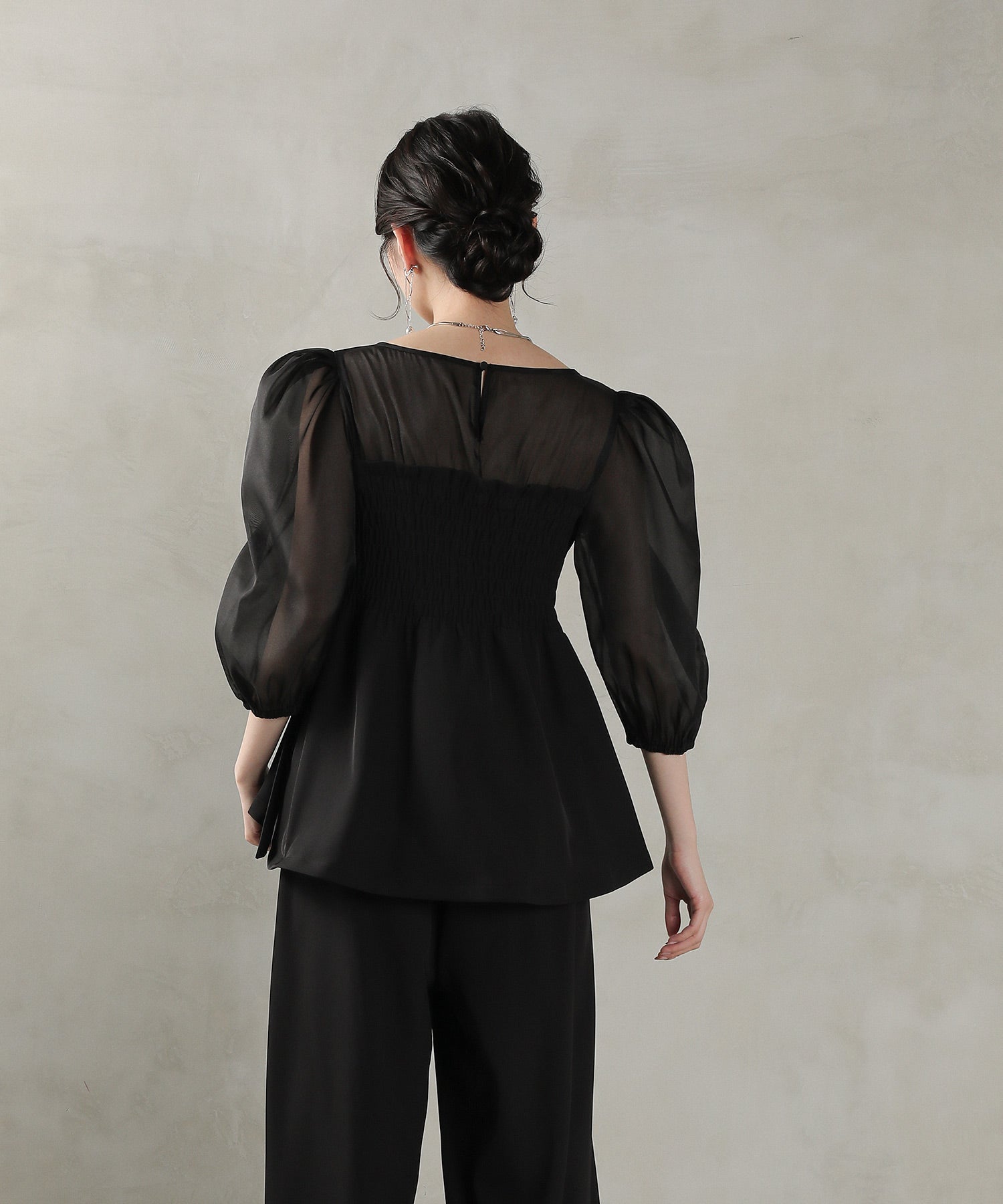 ビスチェペプラムトップス パンツ セットアップ