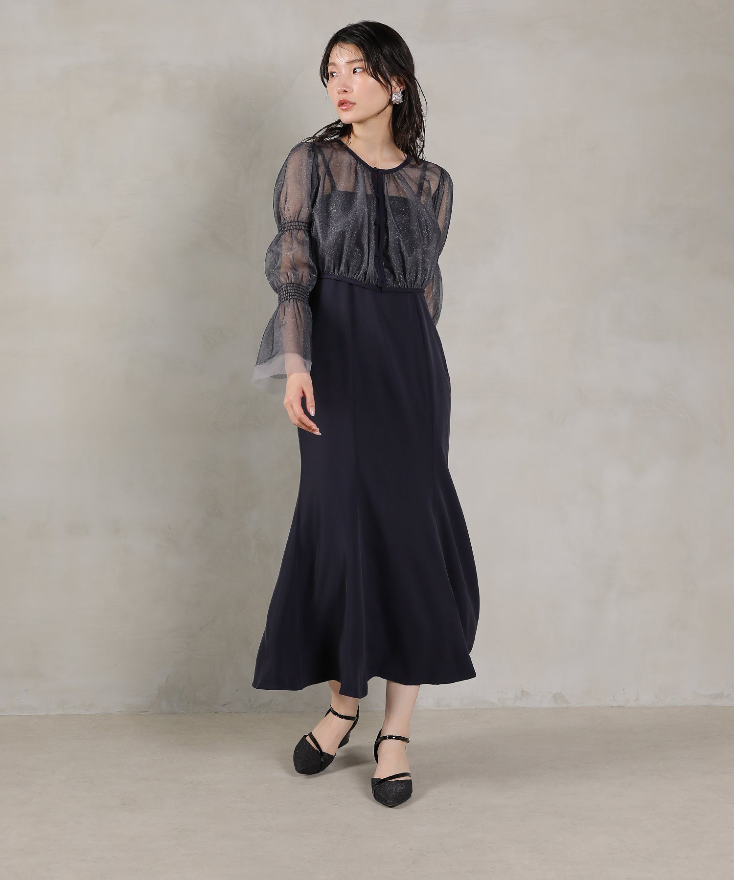 167cm / 着用 M / ネイビー