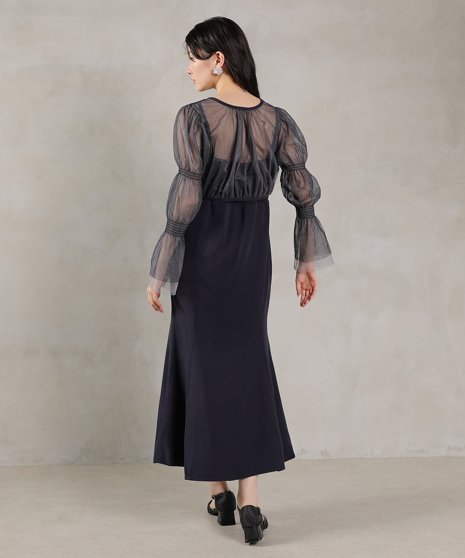 チュール ボレロ マーメイド ワンピース 2点セット ドレス