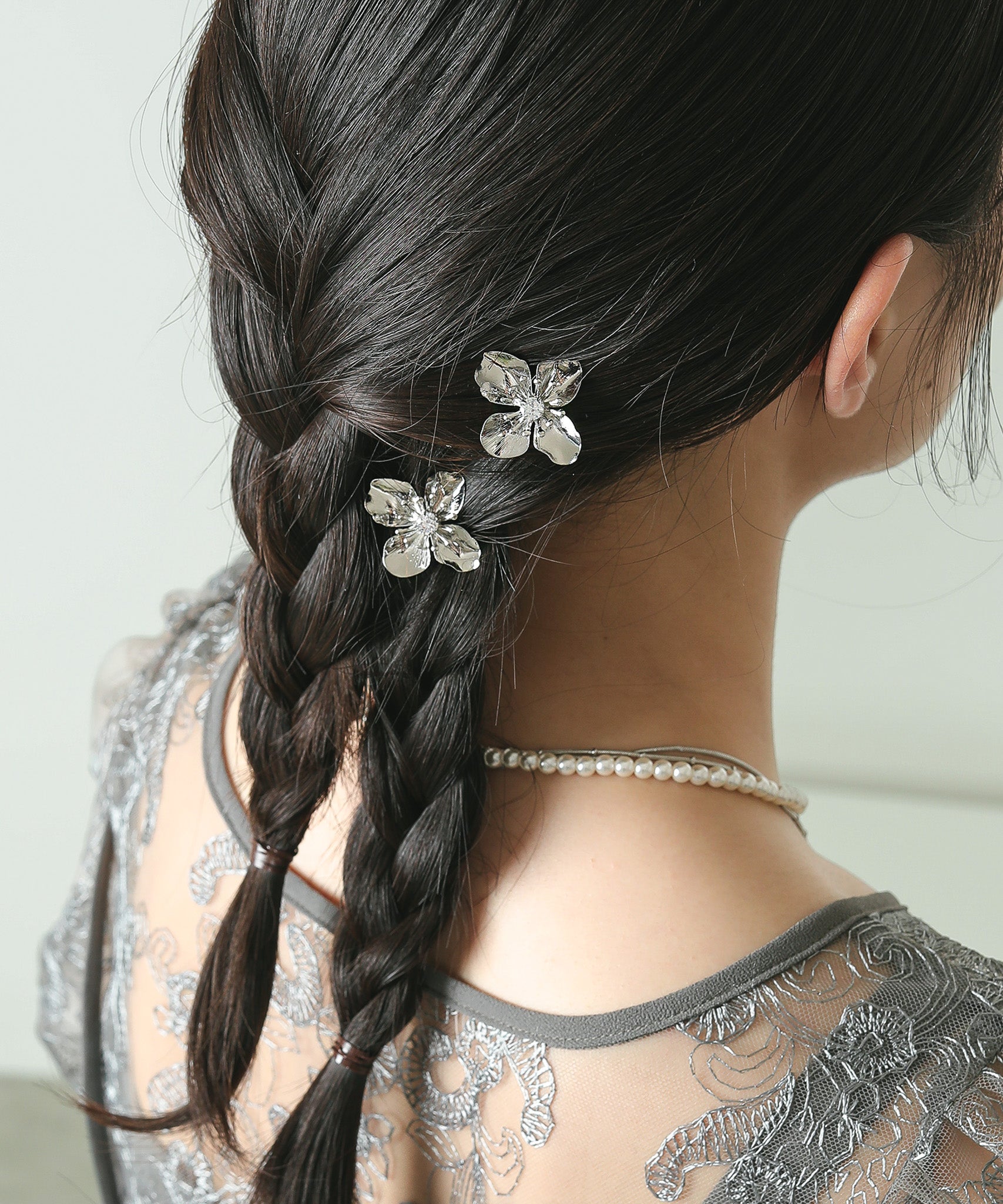 メタル フラワーかんざし 2本セット 和装 ドレス 結婚式 パーティー