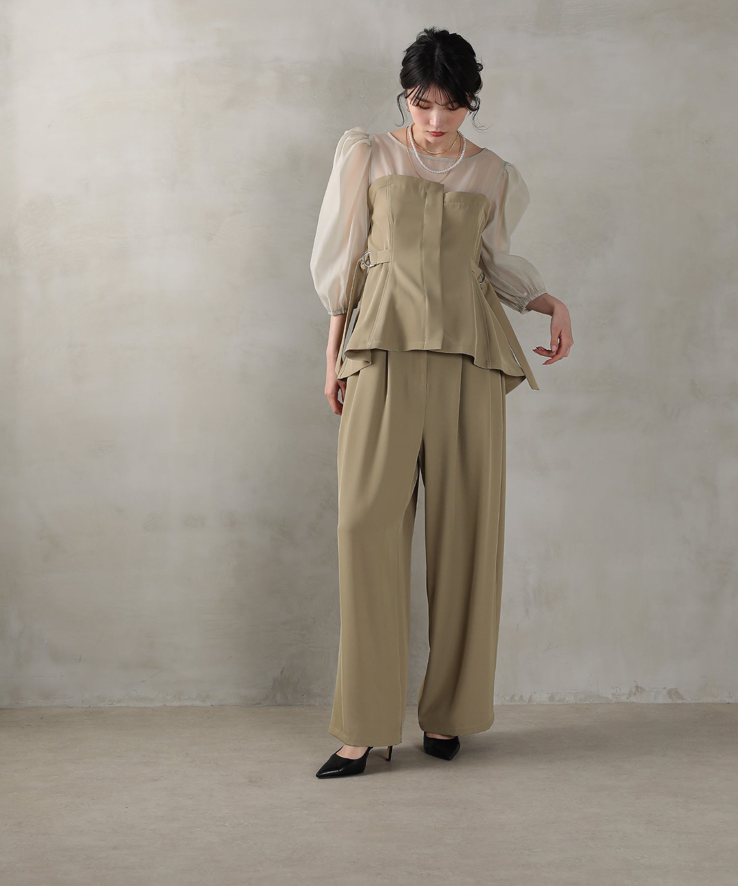 167cm / 着用 M / ベージュ