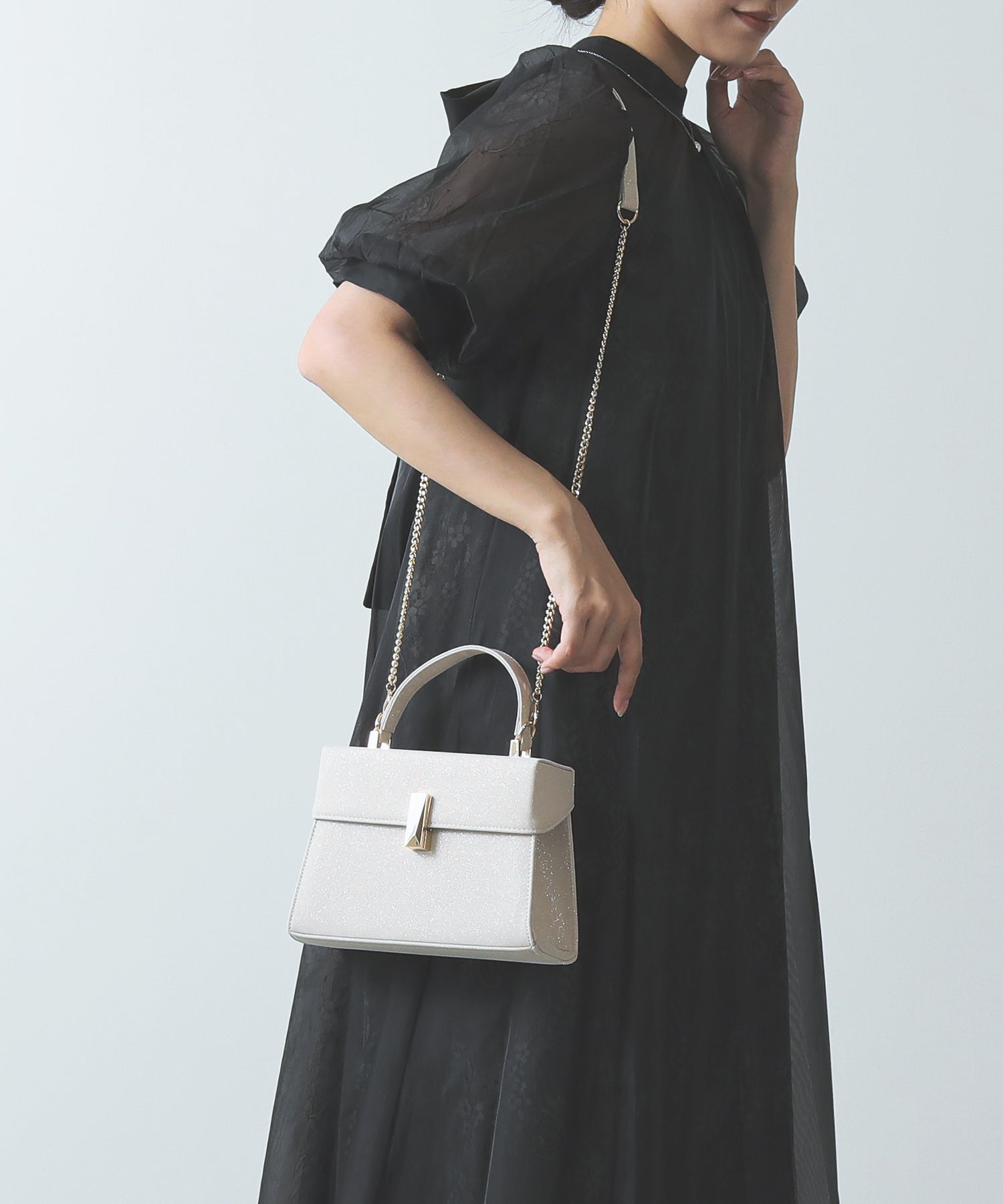 2WAY スクエア ショルダー ハンド パーティーバッグ