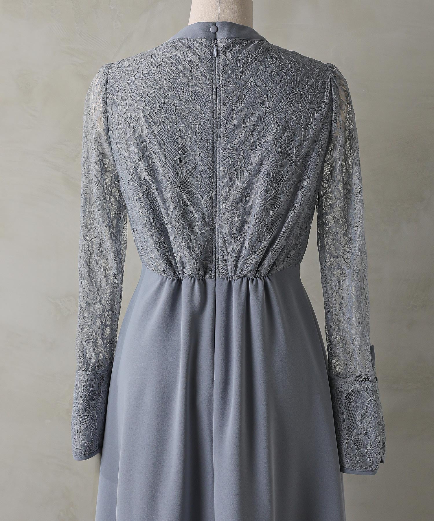 フラワー レース トライアングルデザイン ワンピース ドレス