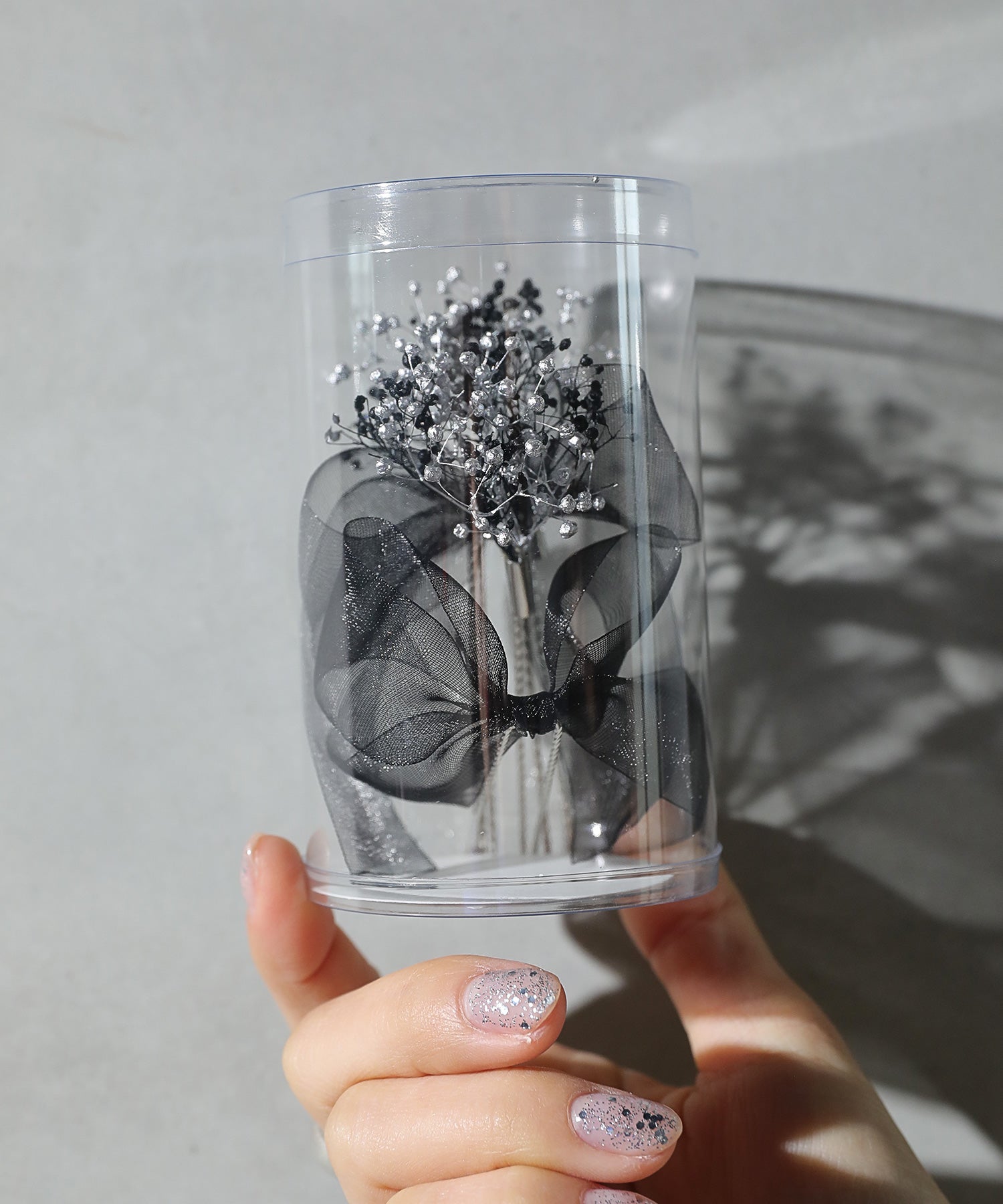 ドライフラワーシアーチュール リボン Uピン 4本セット