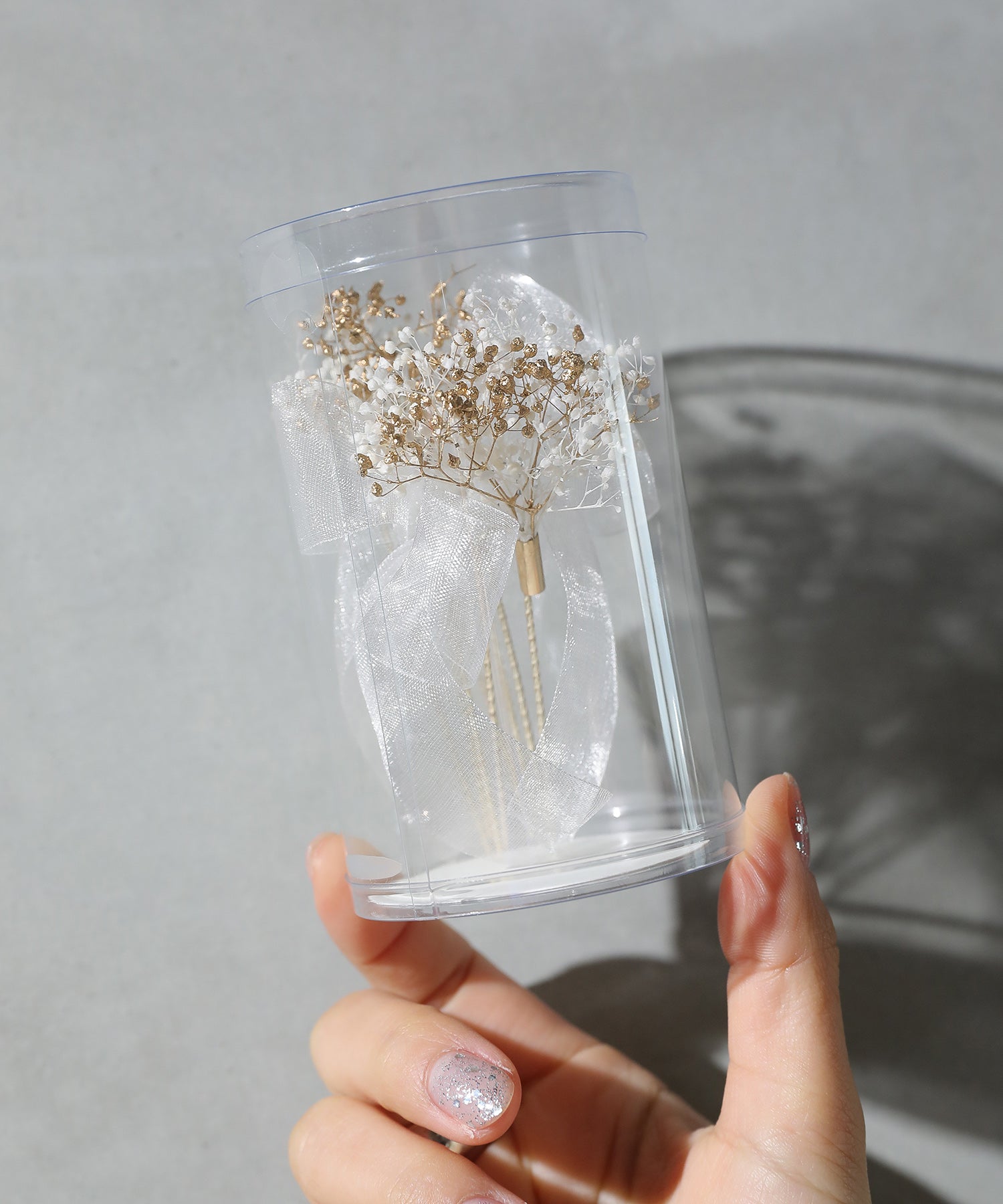 ドライフラワーシアーチュール リボン Uピン 4本セット