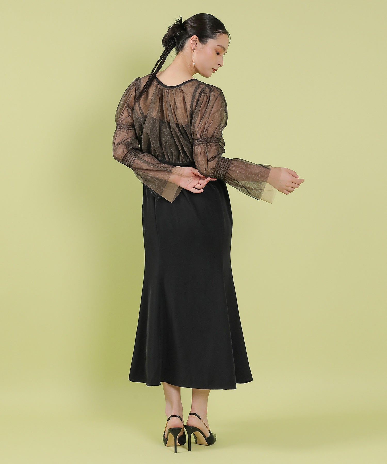 チュール ボレロ マーメイド ワンピース 2点セット ドレス