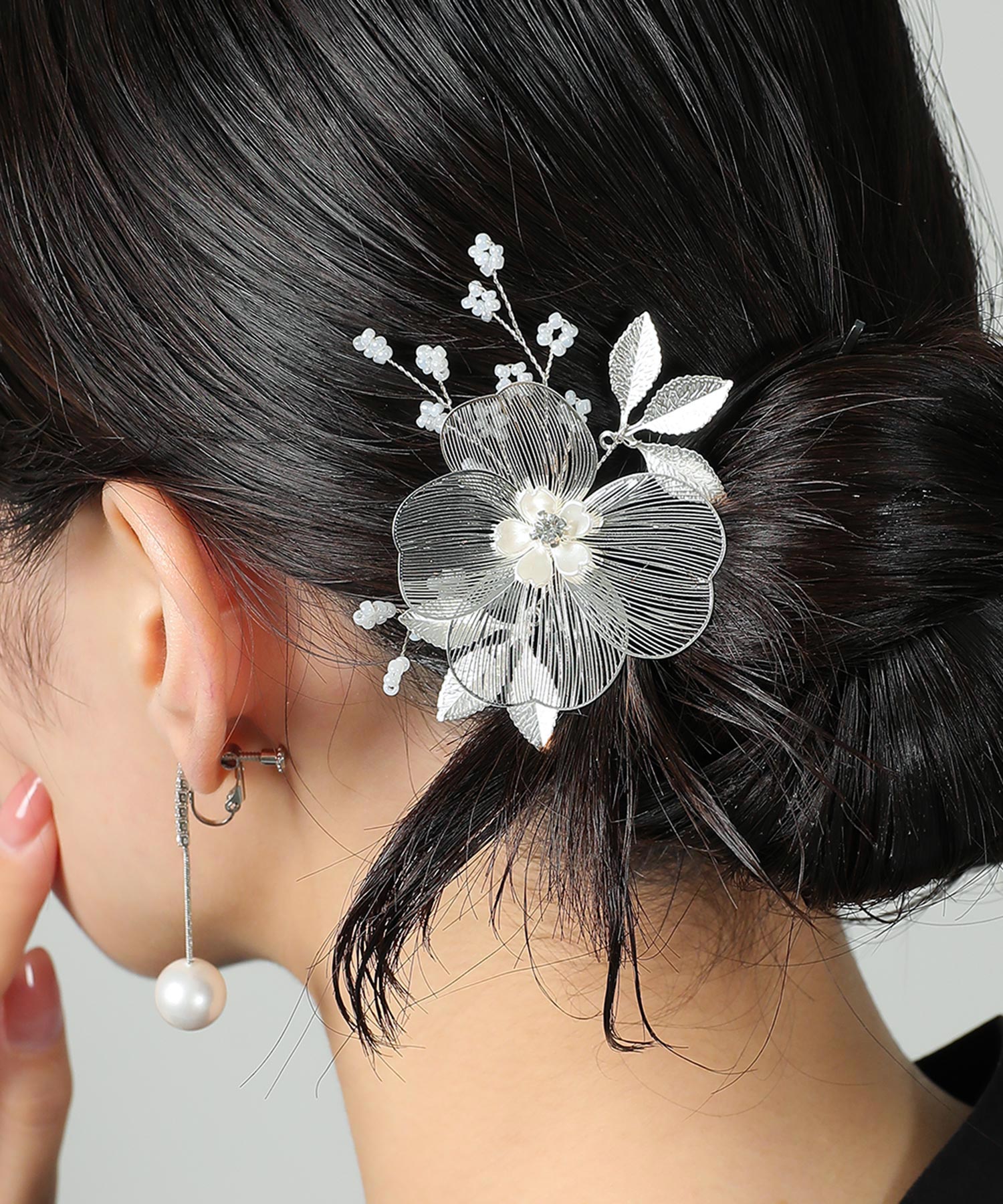 ビックフラワーモチーフ Uピン かんざし 結婚式 お呼ばれ オケージョン