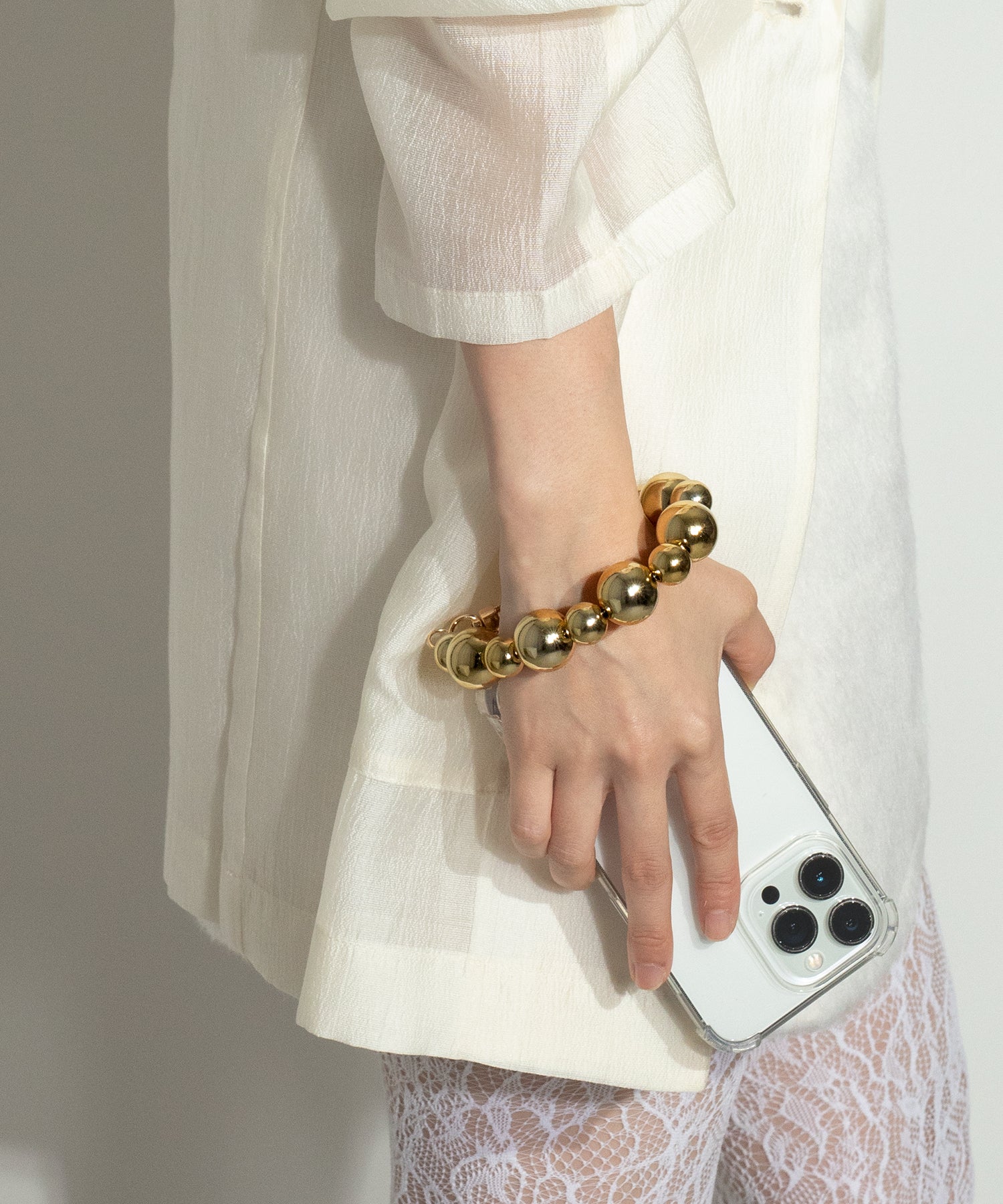 メタル ボール ショート スマホストラップ