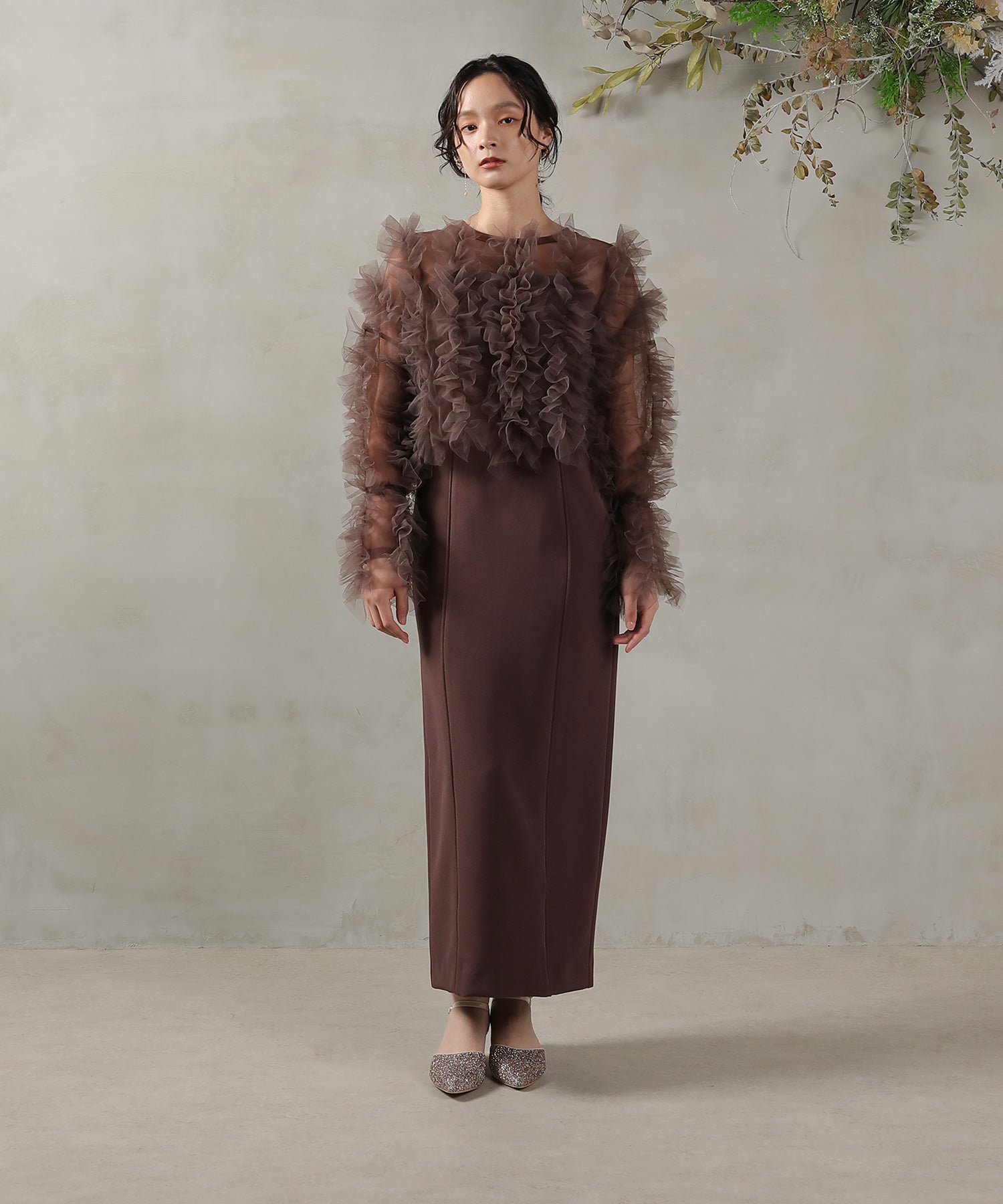 163cm / 着用 M / ブラウン