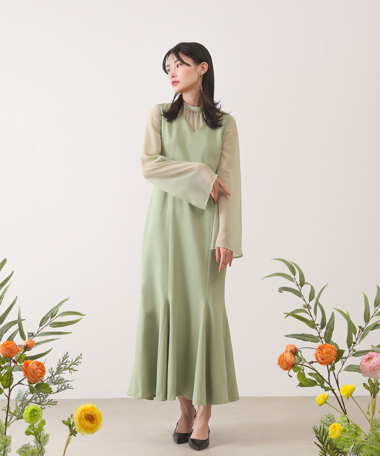 身長 167cm / 着用サイズ M / ライトグリーン