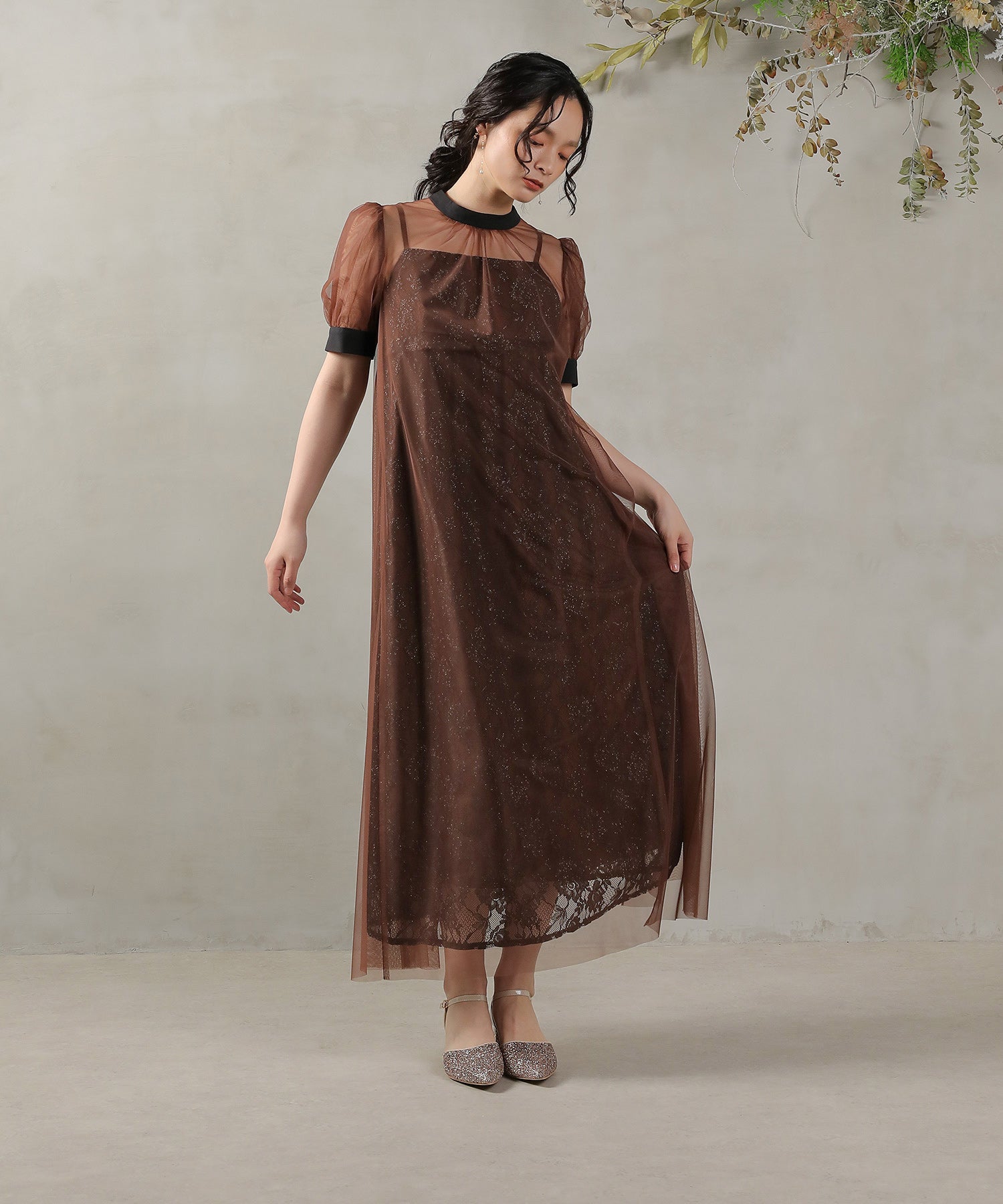 163cm / 着用 M / ブラウン