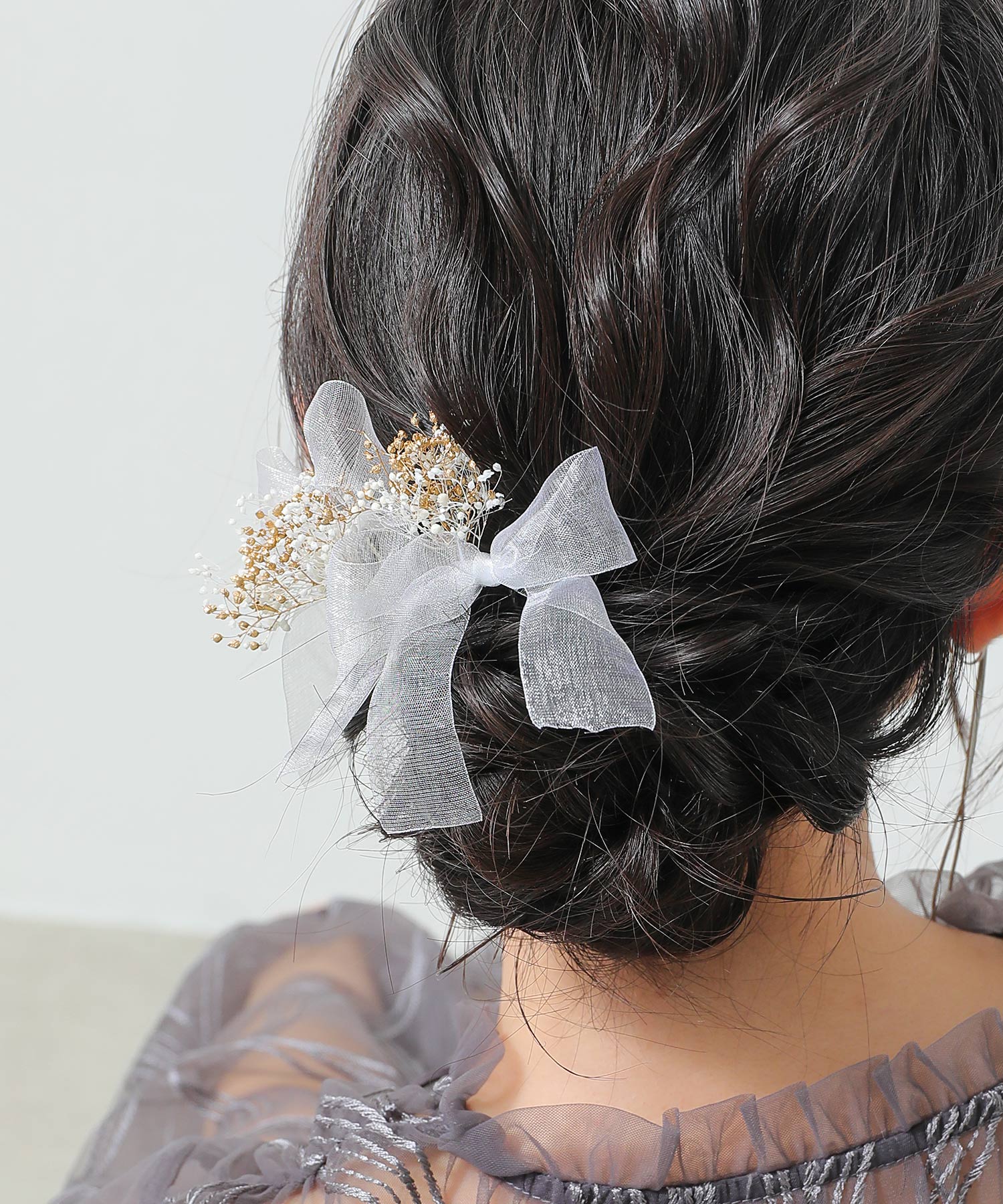 ドライフラワーシアーチュール リボン Uピン 4本セット