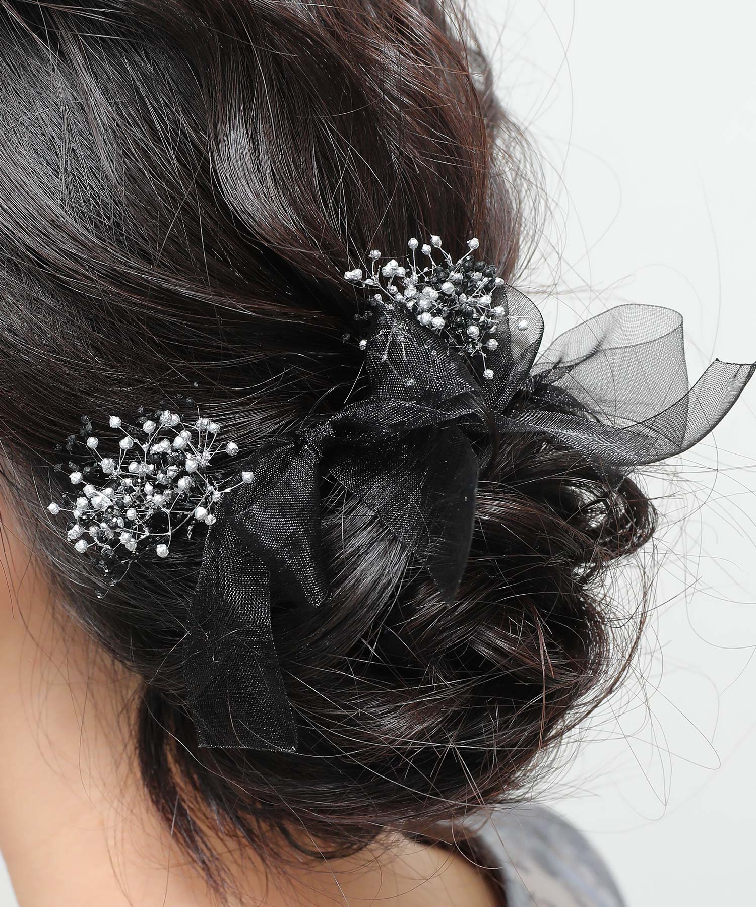 ドライフラワーシアーチュール リボン Uピン 4本セット