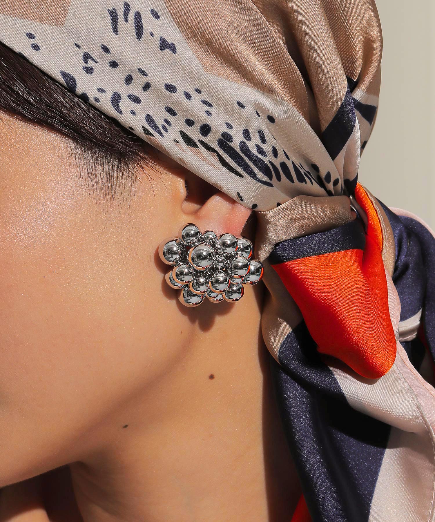 パール メタル ボール ボリューム つぶつぶ ピアス 大きめ