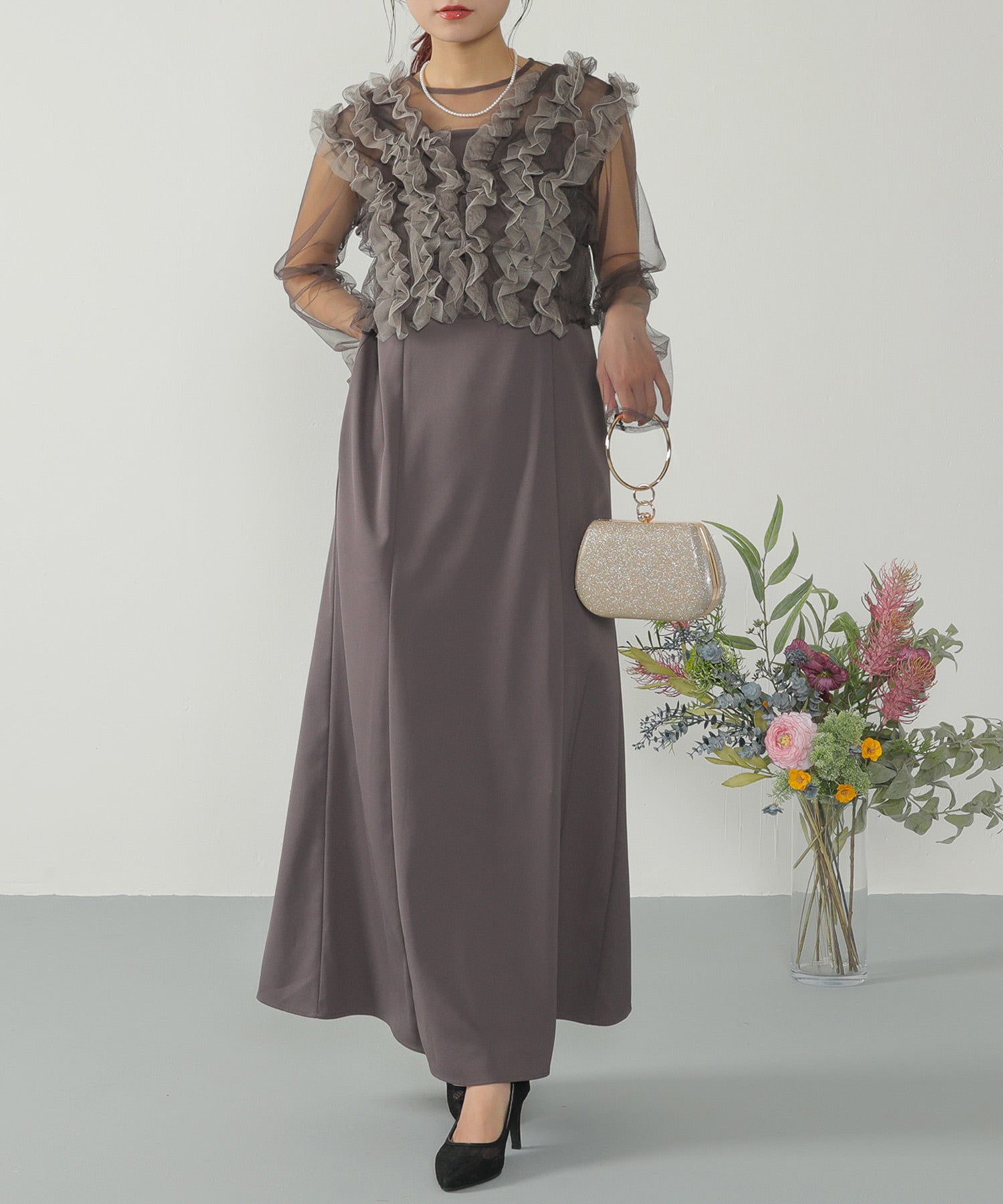 身長 154cm / 着用サイズ S / ブラウン