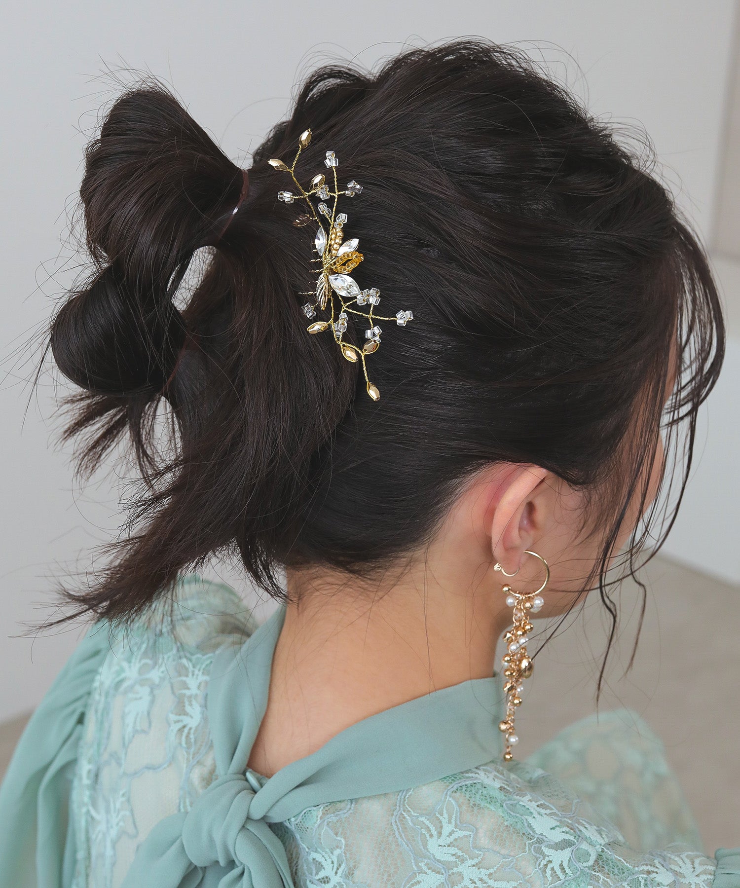 ビーズ ビジュー ボタニカル コーム