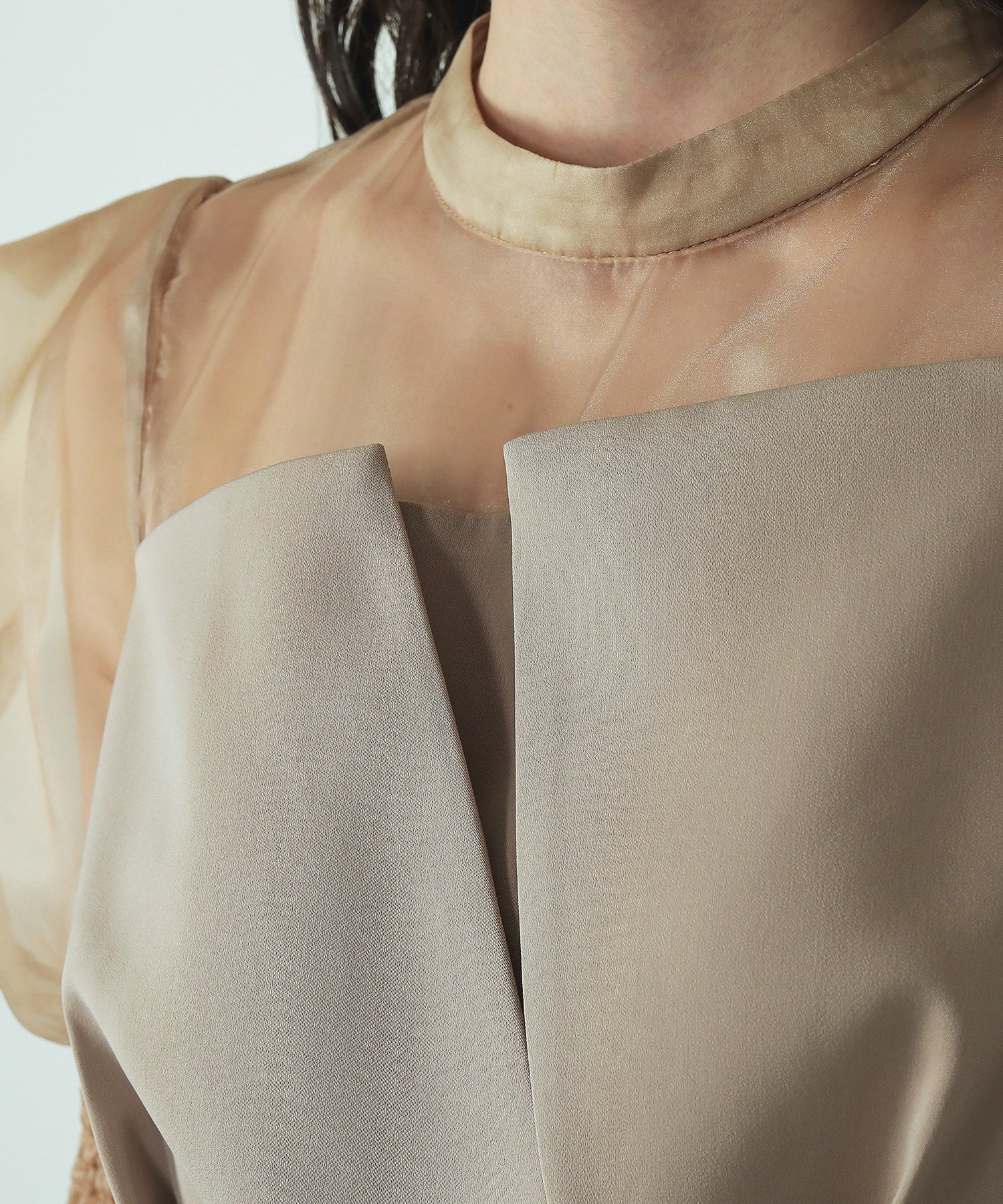 シアーボックススリーブ オケージョン パンツドレス 結婚式ドレス