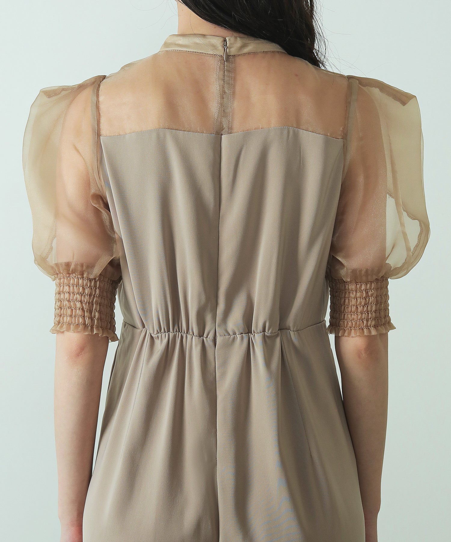 シアーボックススリーブ オケージョン パンツドレス 結婚式ドレス