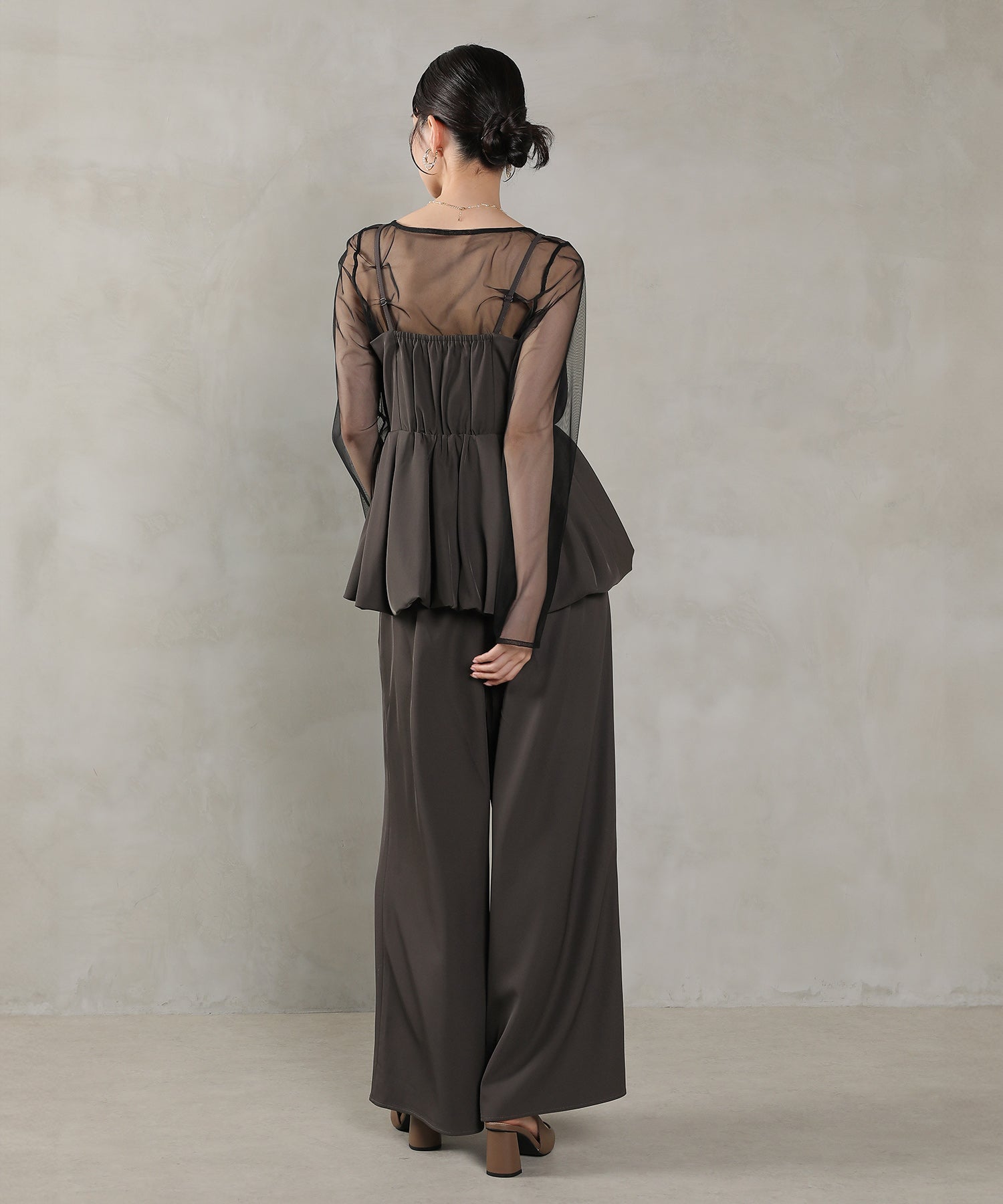 レーストップス キャミビスチェ パンツドレス 3点セット 結婚式