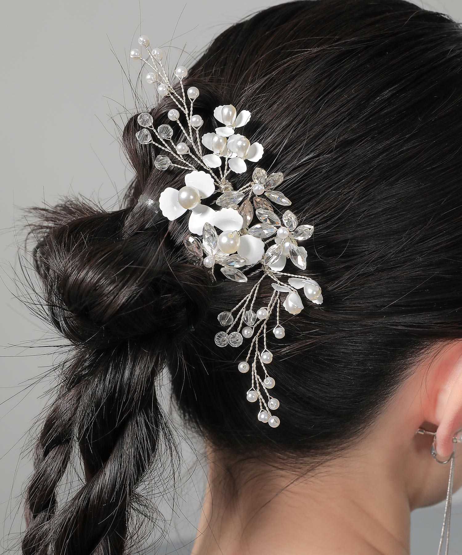 ブロッサム パール ビーズ ヘアコーム ヘッドドレス