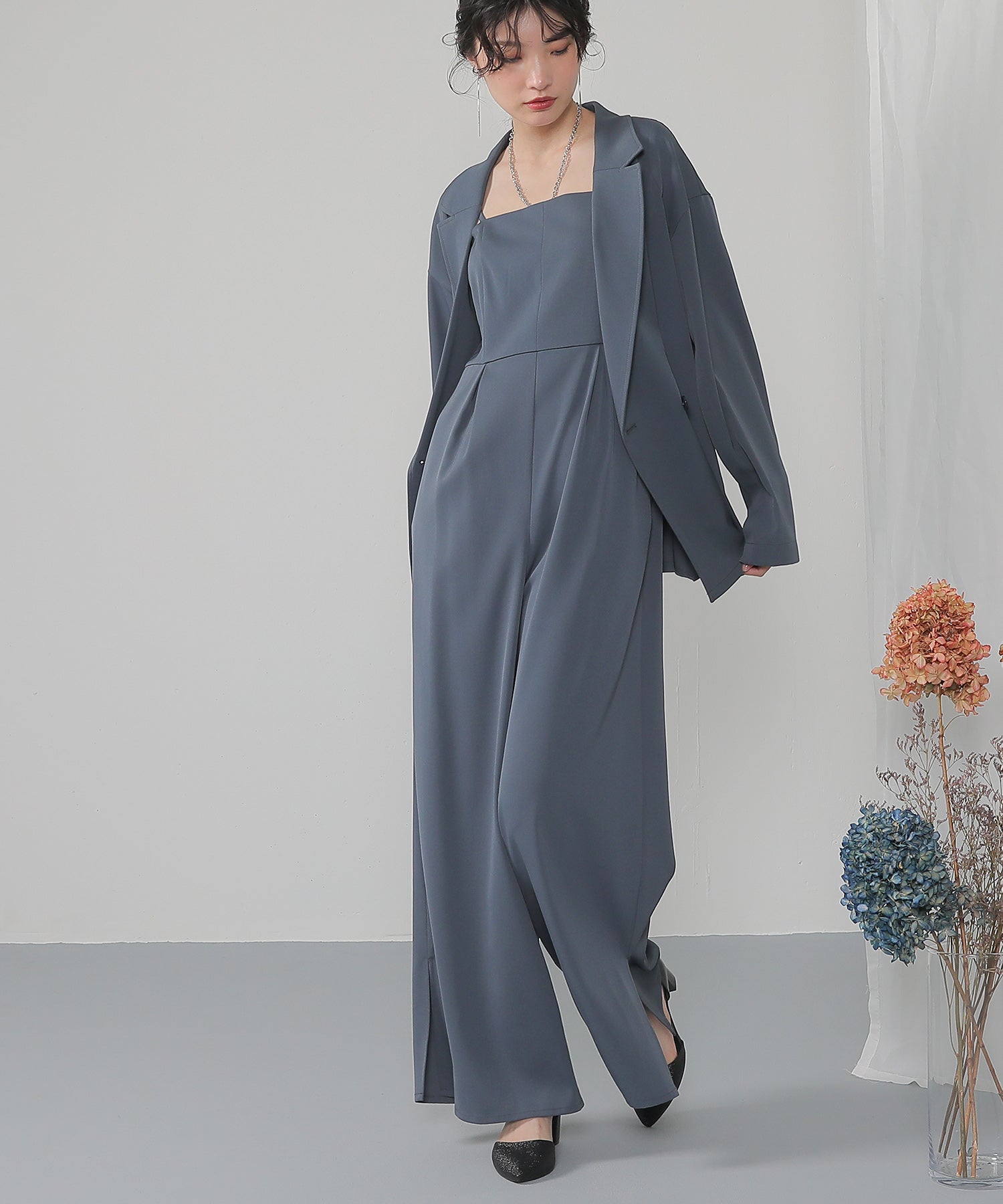 ジャケット セットアップ パンツドレス パーティー
