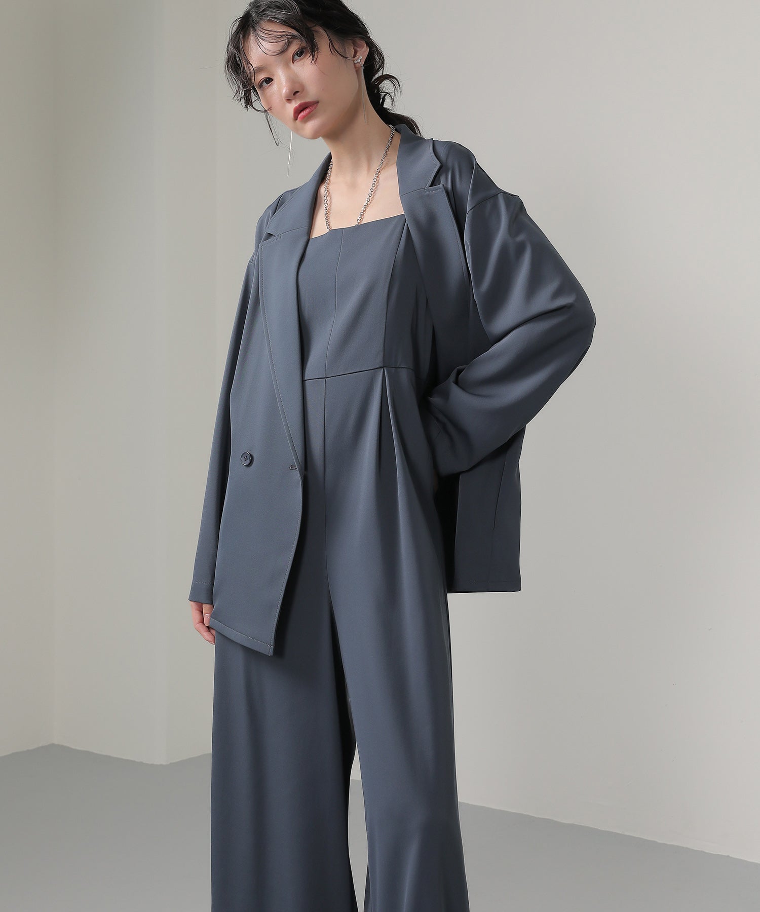 167cm / 着用 M / ブルー