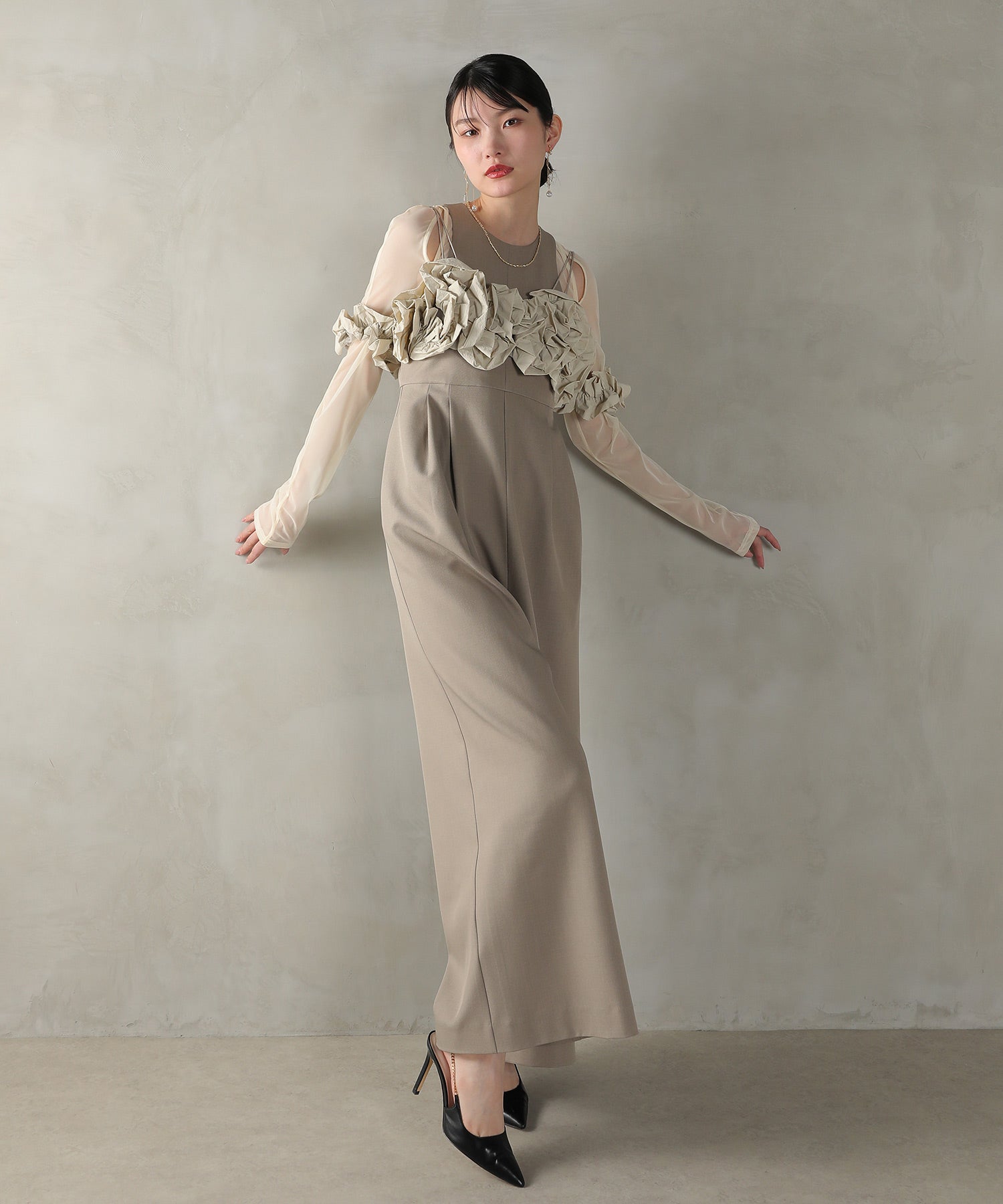 167cm / 着用 M / ベージュ