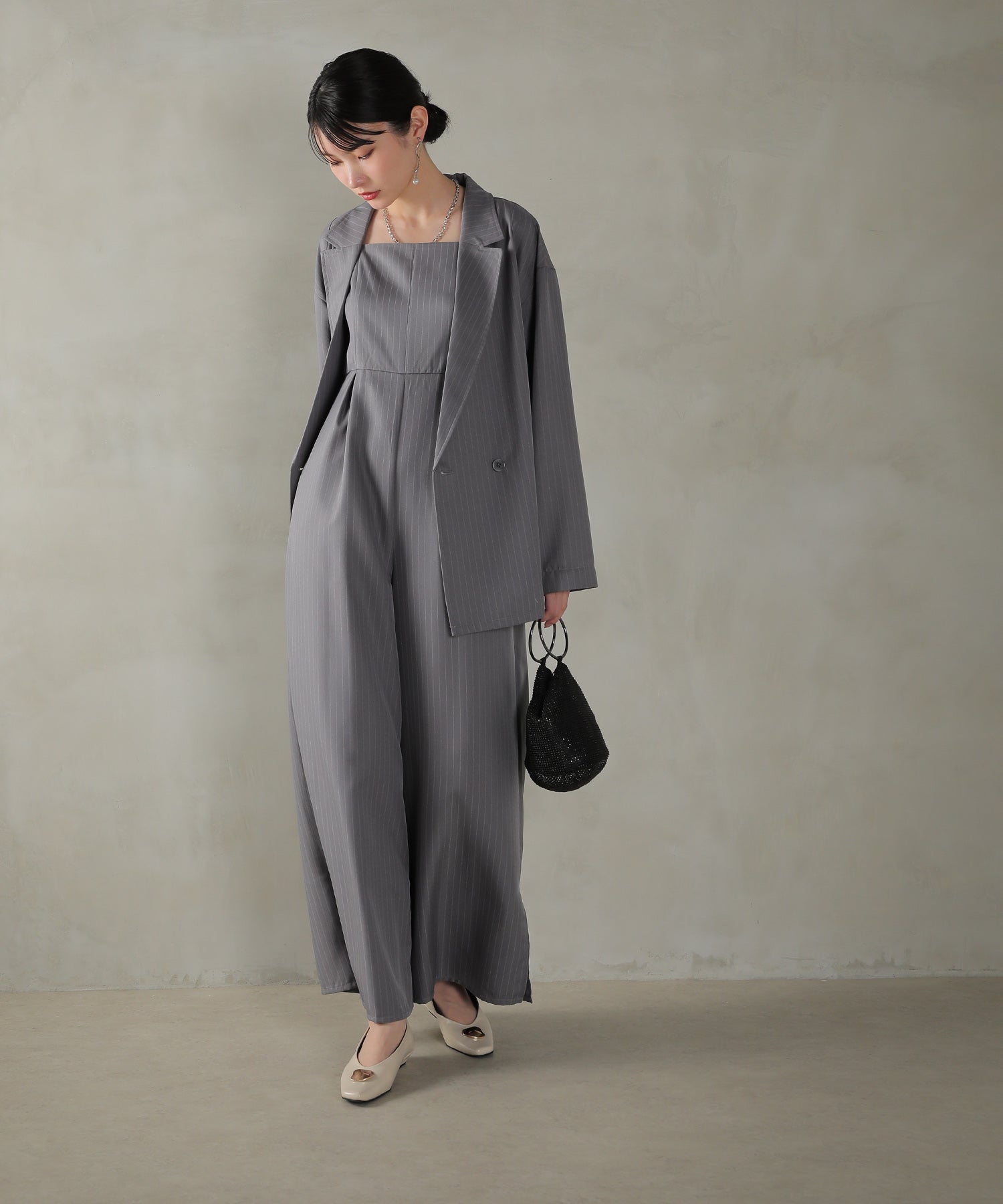 167cm / 着用 M / グレー