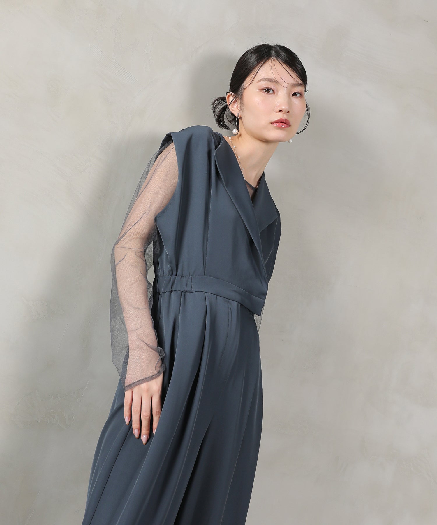 オールインワン パンツドレス シアートップス