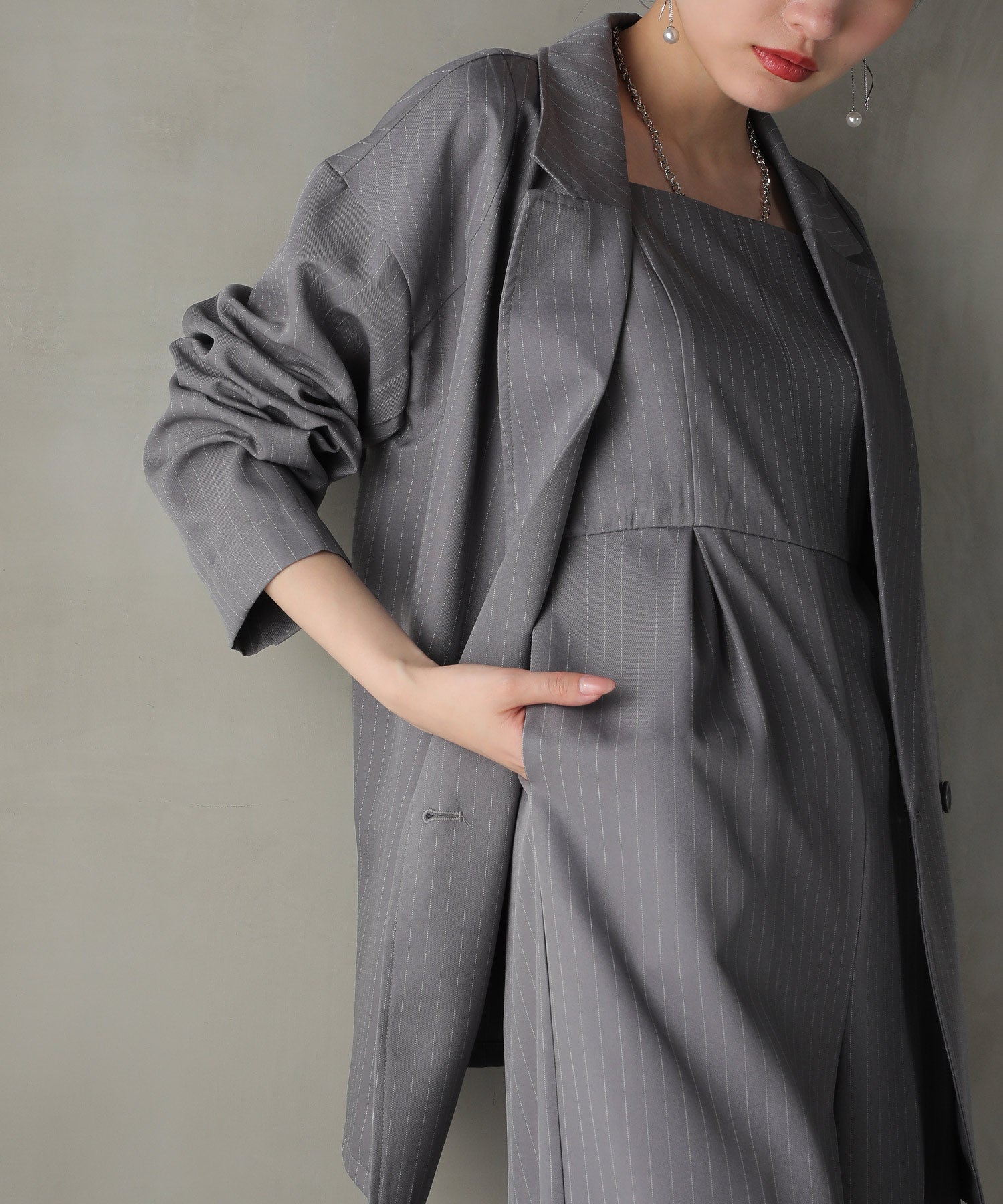 ジャケット セットアップ パンツドレス パーティー