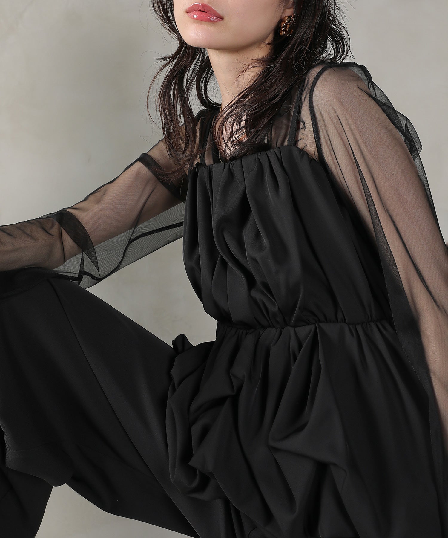 レーストップス キャミビスチェ パンツドレス 3点セット 結婚式