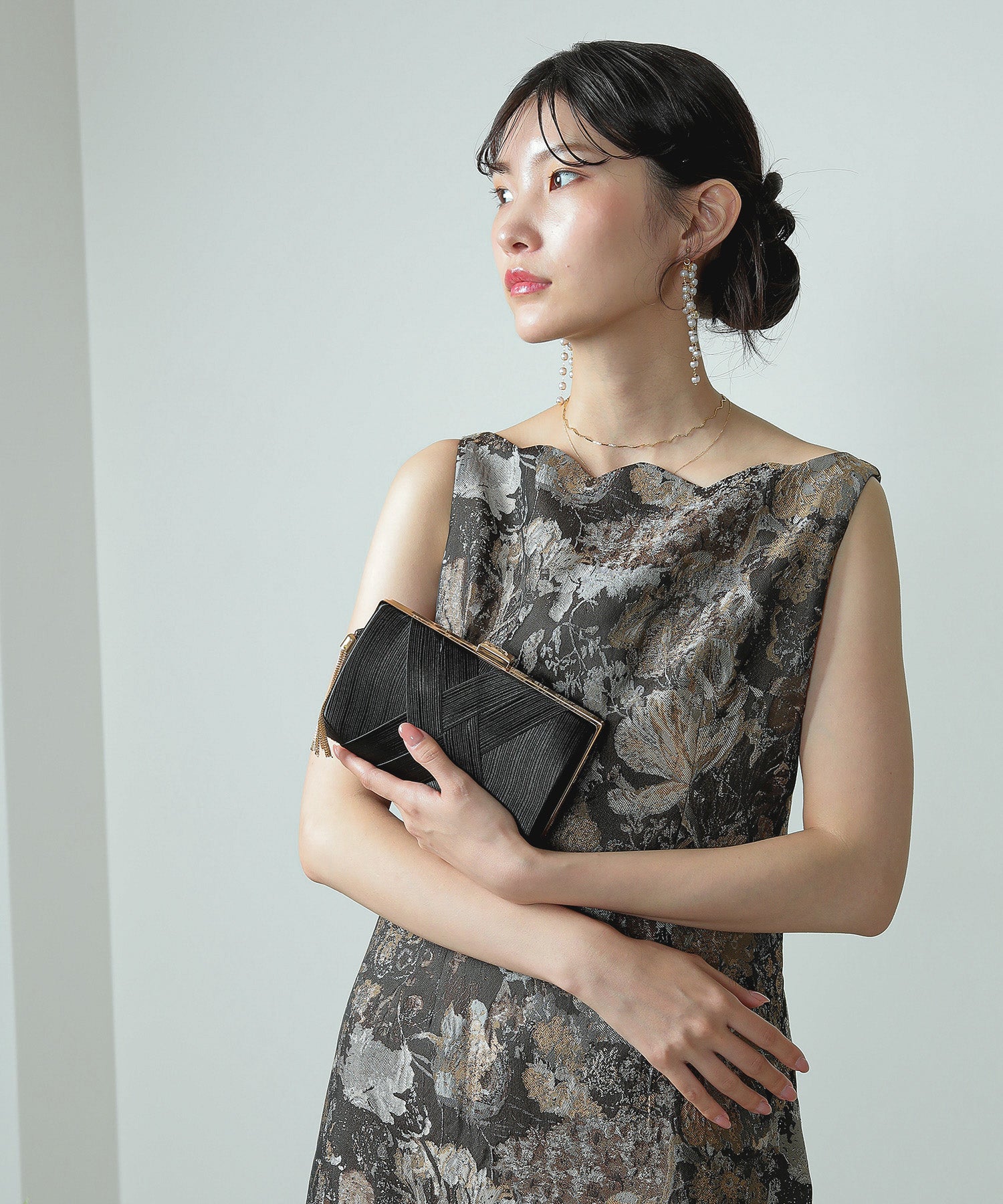 フロントクロスデザイン 2WAY パーティー バッグ 結婚式 お呼ばれ オケージョン